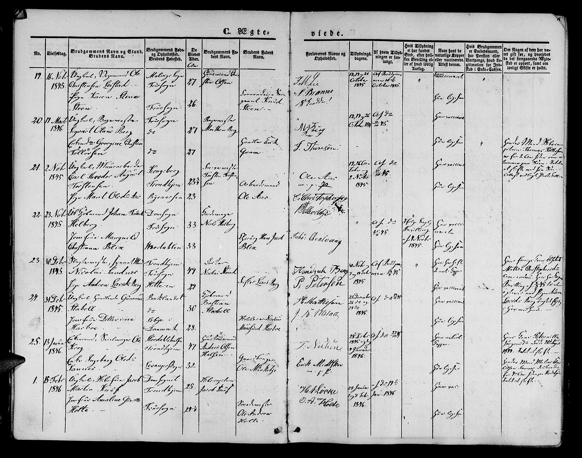 Ministerialprotokoller, klokkerbøker og fødselsregistre - Sør-Trøndelag, SAT/A-1456/602/L0111: Parish register (official) no. 602A09, 1844-1867, p. 7