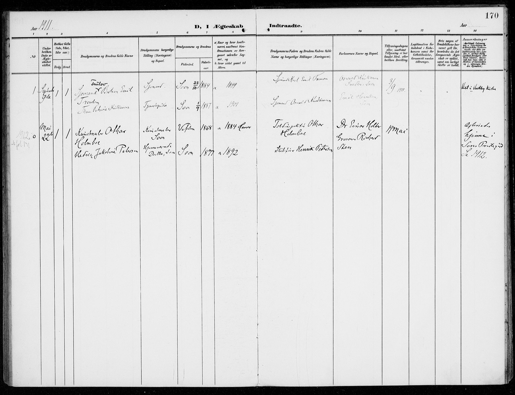 Vestby prestekontor Kirkebøker, SAO/A-10893/F/Fc/L0002: Parish register (official) no. III 2, 1906-1940, p. 170