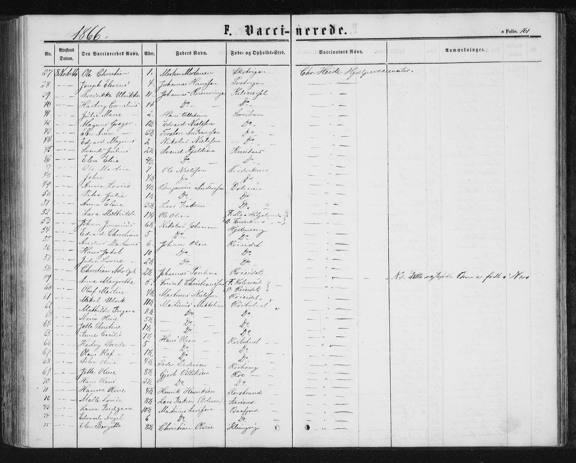 Ministerialprotokoller, klokkerbøker og fødselsregistre - Nord-Trøndelag, SAT/A-1458/788/L0696: Parish register (official) no. 788A03, 1863-1877, p. 161