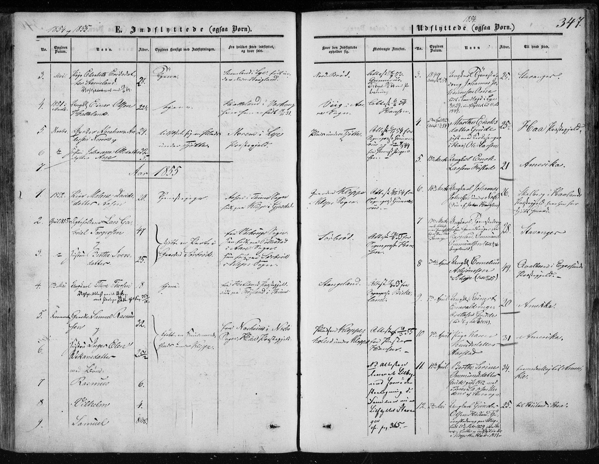 Klepp sokneprestkontor, SAST/A-101803/001/3/30BA/L0005: Parish register (official) no. A 5, 1853-1870, p. 347