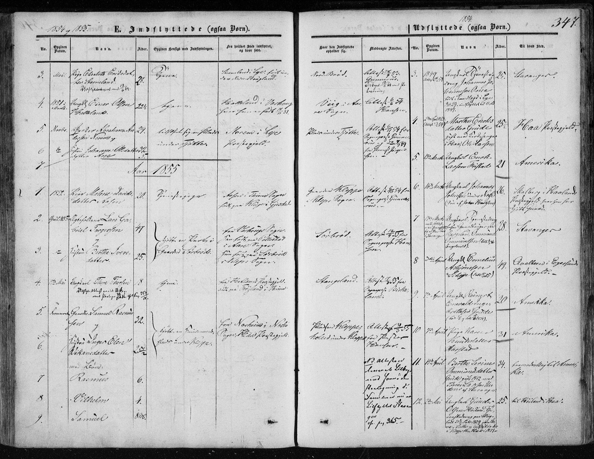 Klepp sokneprestkontor, AV/SAST-A-101803/001/3/30BA/L0005: Parish register (official) no. A 5, 1853-1870, p. 347