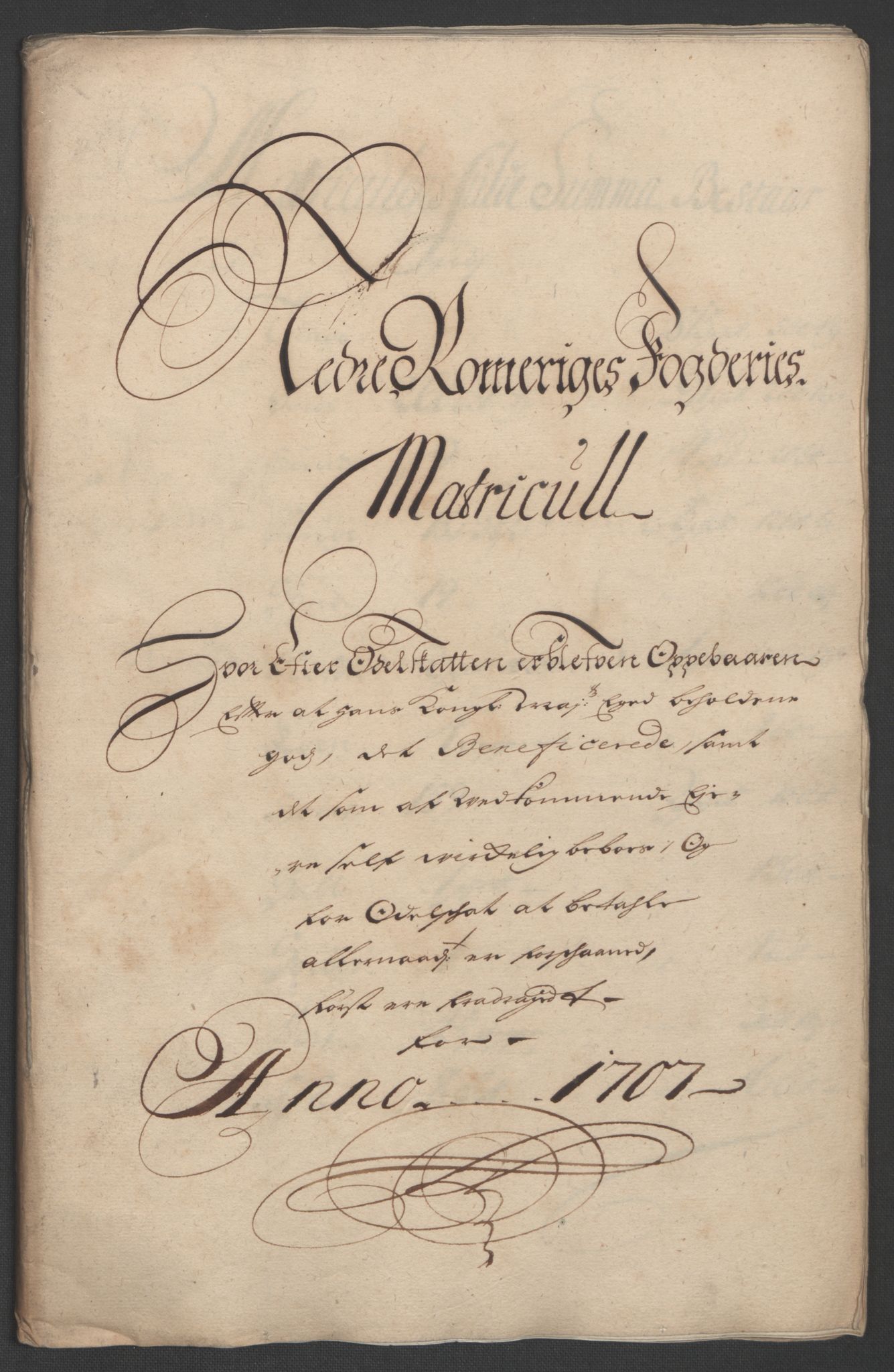 Rentekammeret inntil 1814, Reviderte regnskaper, Fogderegnskap, RA/EA-4092/R11/L0590: Fogderegnskap Nedre Romerike, 1706-1707, p. 306