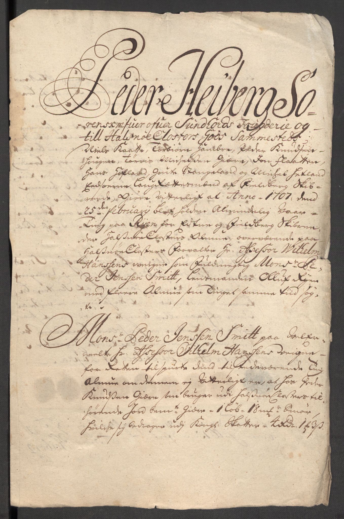 Rentekammeret inntil 1814, Reviderte regnskaper, Fogderegnskap, RA/EA-4092/R48/L2984: Fogderegnskap Sunnhordland og Hardanger, 1706-1707, p. 278