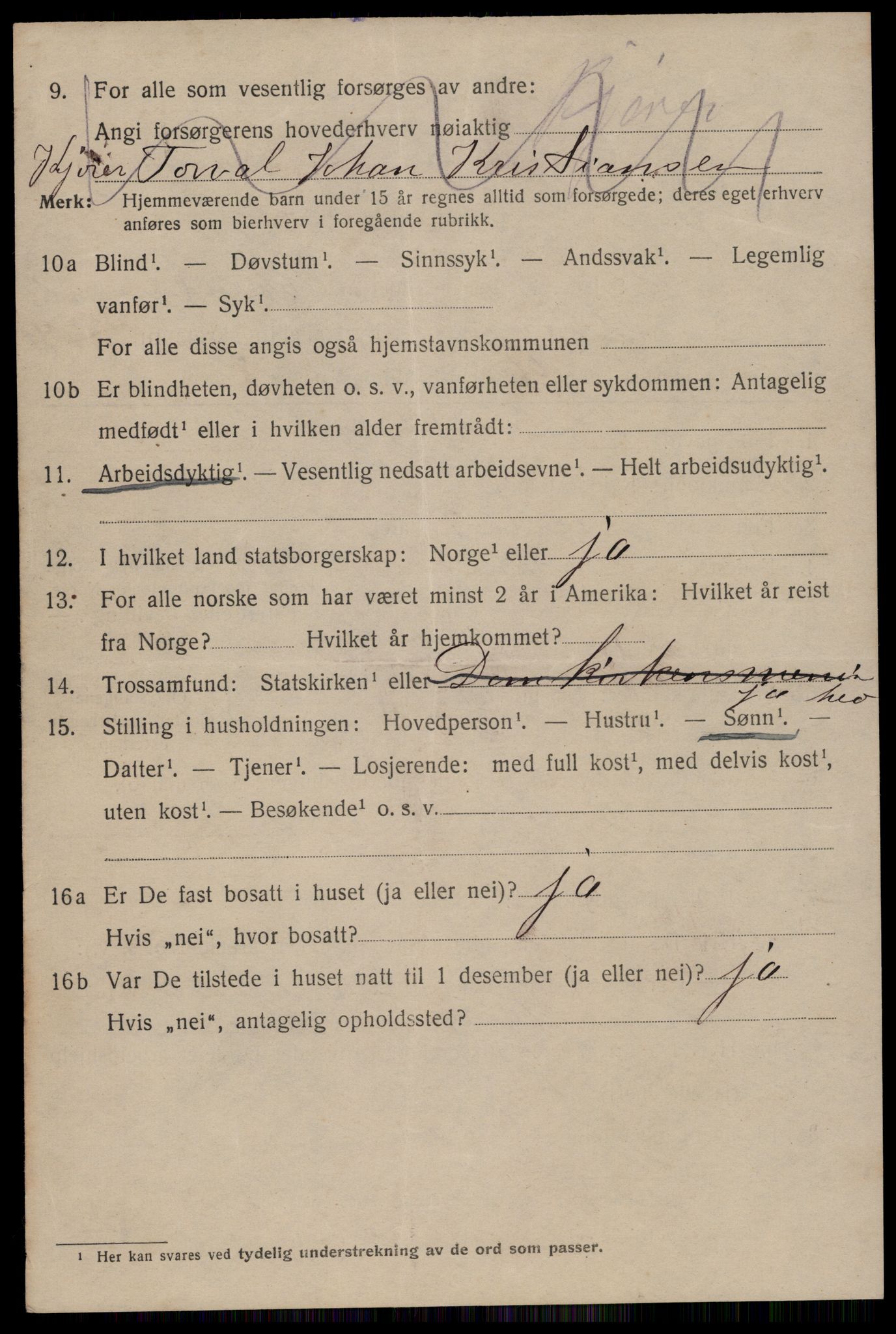 SAST, 1920 census for Stavanger, 1920, p. 105135