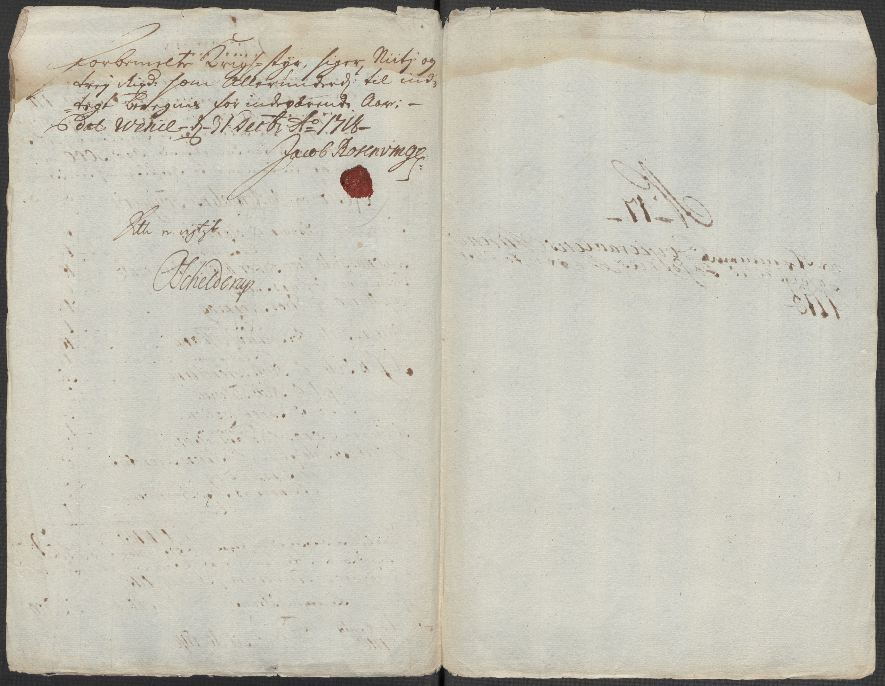 Rentekammeret inntil 1814, Reviderte regnskaper, Fogderegnskap, AV/RA-EA-4092/R67/L4684: Fogderegnskap Vesterålen, Andenes og Lofoten, 1718, p. 185