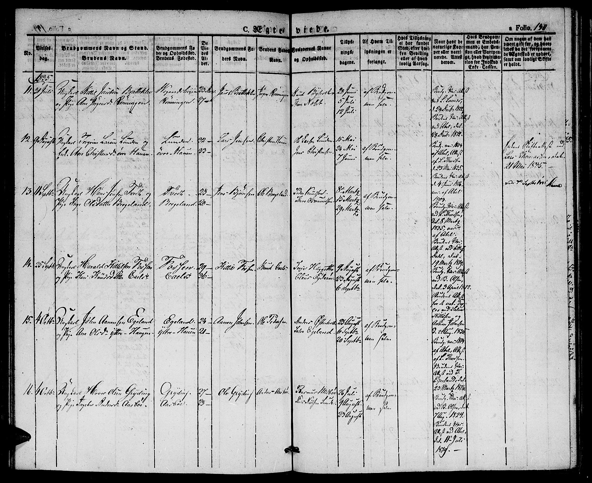 Gjerstad sokneprestkontor, AV/SAK-1111-0014/F/Fa/Faa/L0005: Parish register (official) no. A 5, 1829-1841, p. 150