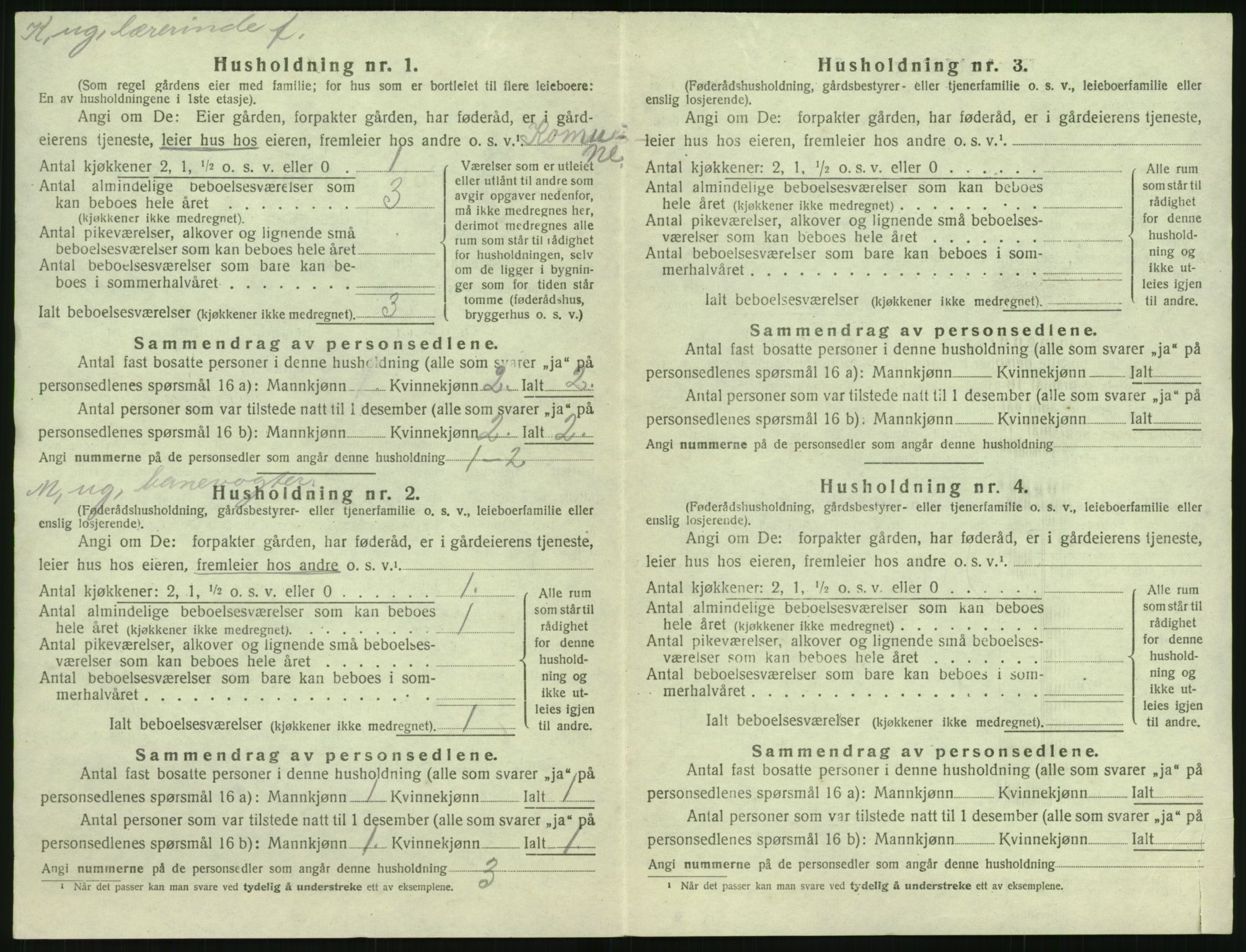 SAK, 1920 census for Øyestad, 1920, p. 297