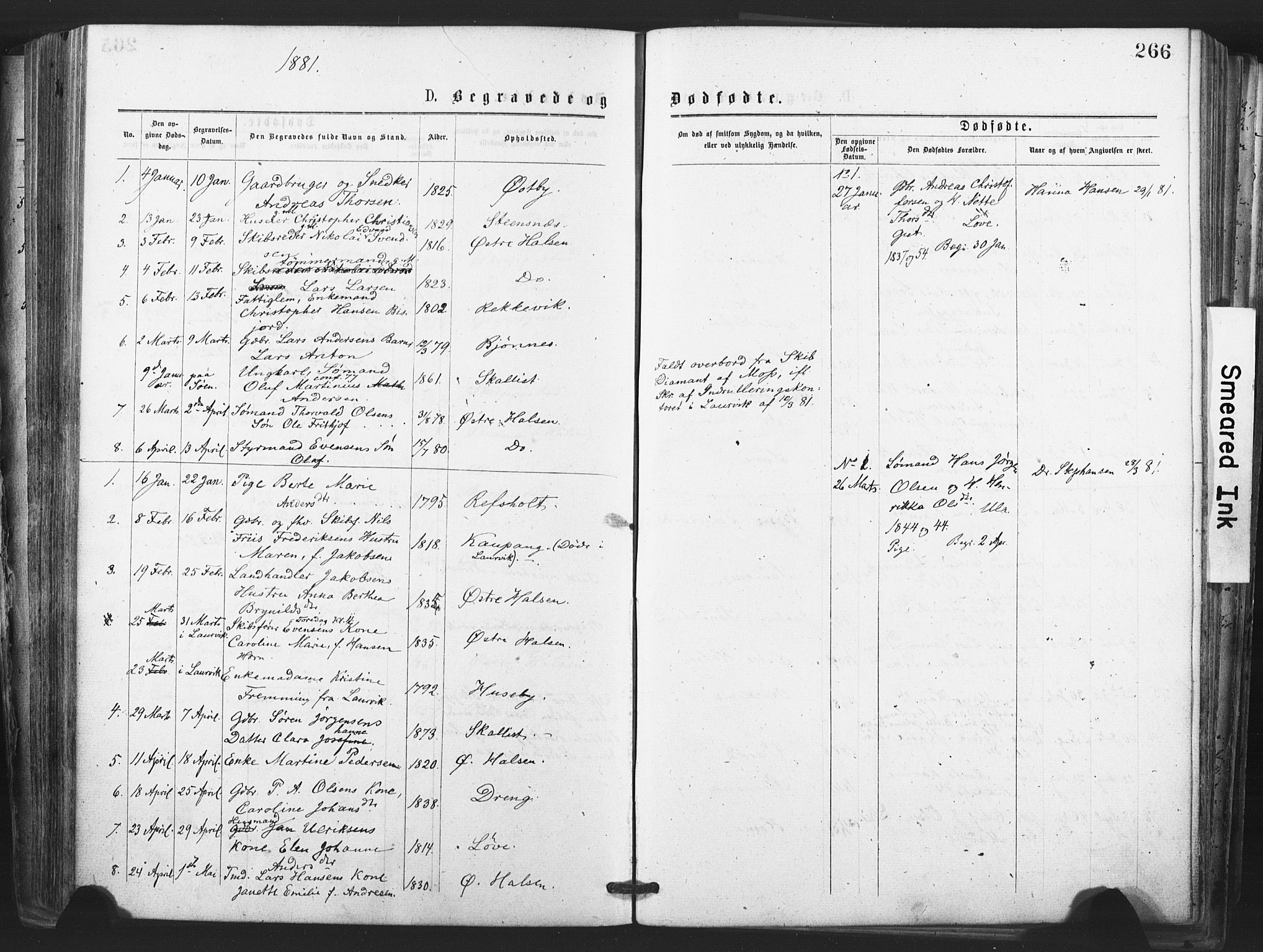 Tjølling kirkebøker, SAKO/A-60/F/Fa/L0008: Parish register (official) no. 8, 1877-1886, p. 266