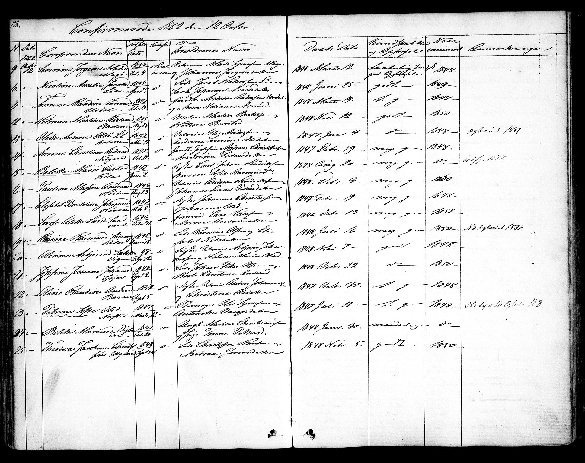 Hvaler prestekontor Kirkebøker, AV/SAO-A-2001/F/Fa/L0006: Parish register (official) no. I 6, 1846-1863, p. 138