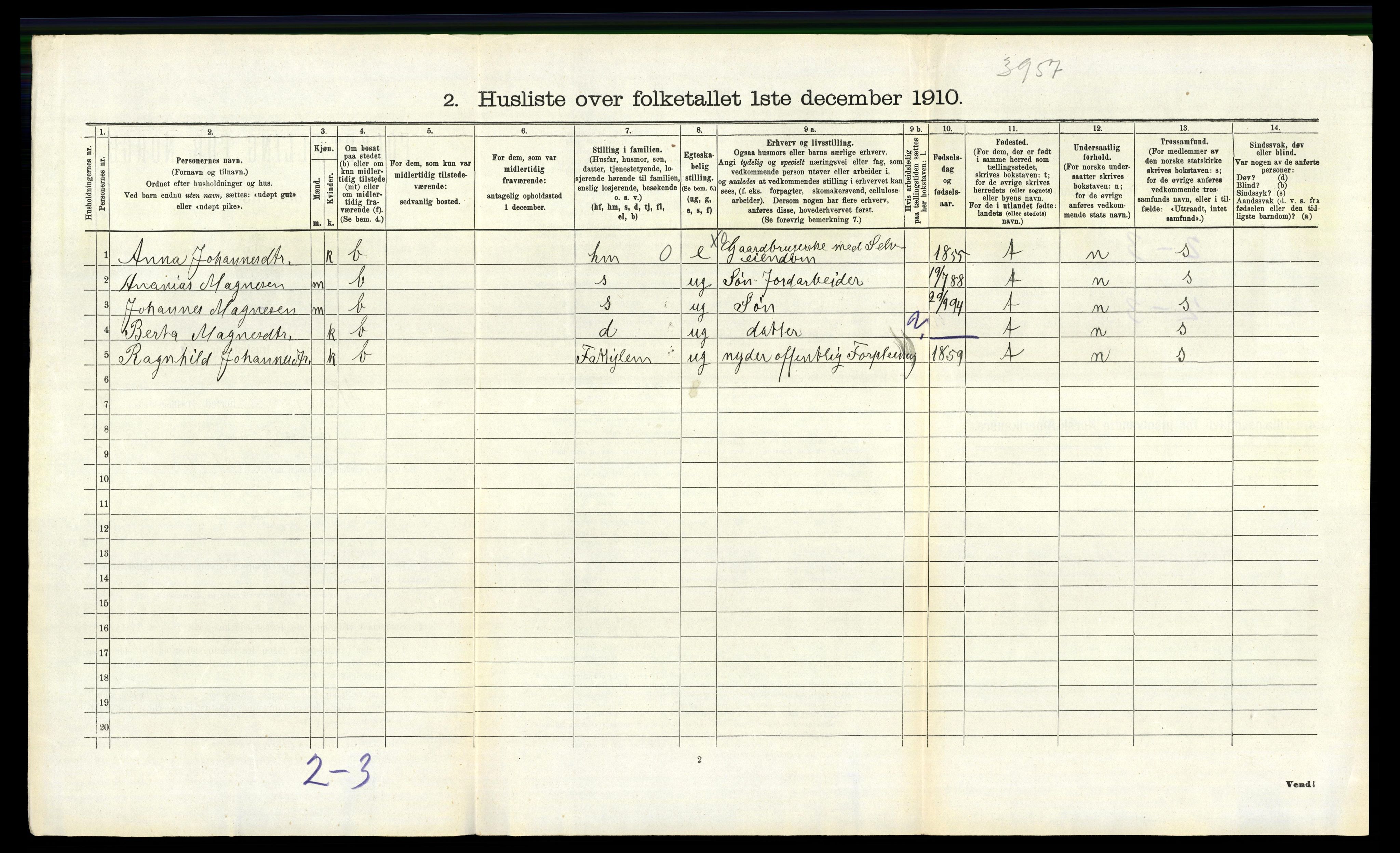 RA, 1910 census for Manger, 1910, p. 832