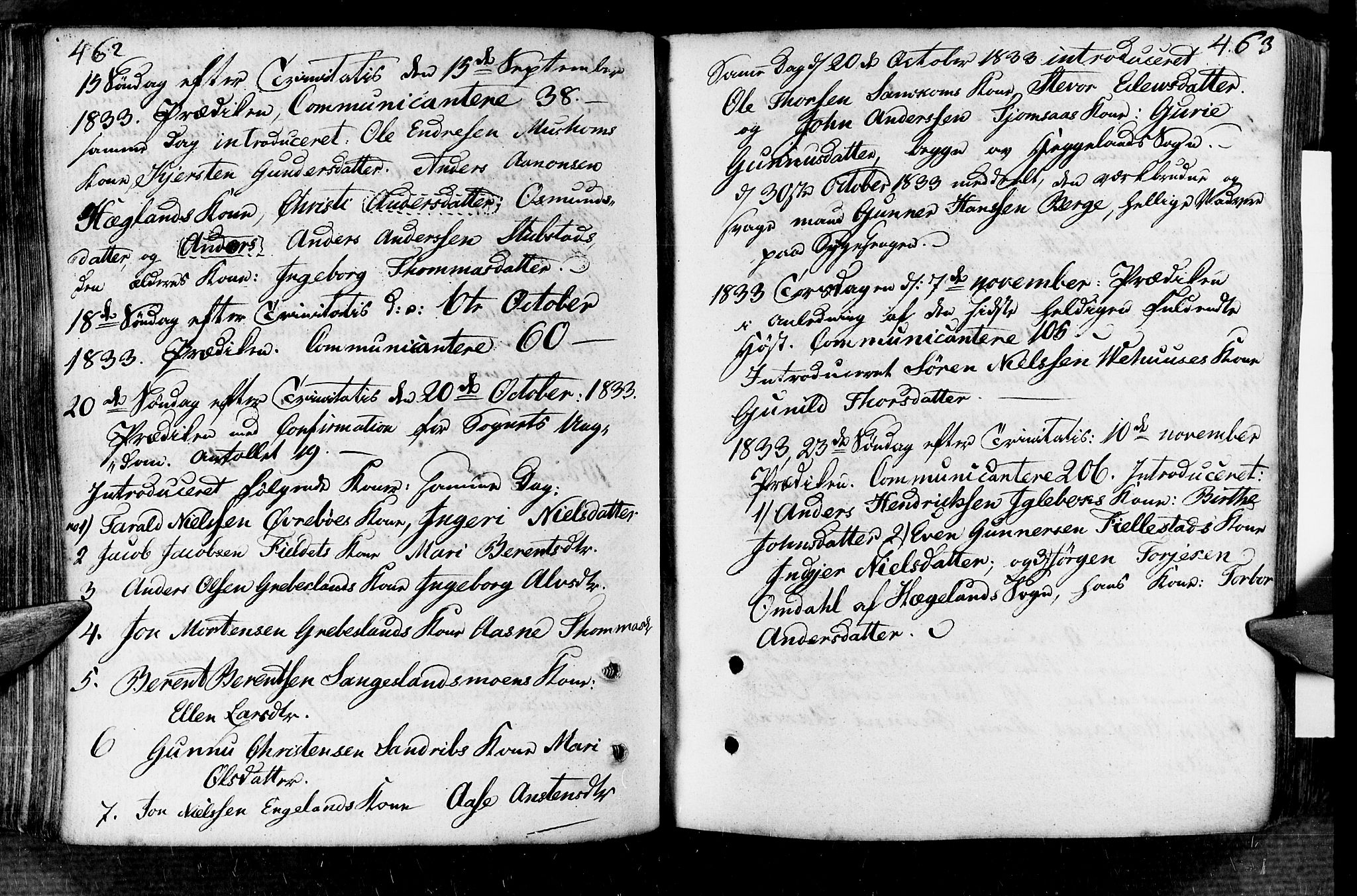 Vennesla sokneprestkontor, AV/SAK-1111-0045/Fa/Fac/L0002: Parish register (official) no. A 2, 1785-1834, p. 462-463