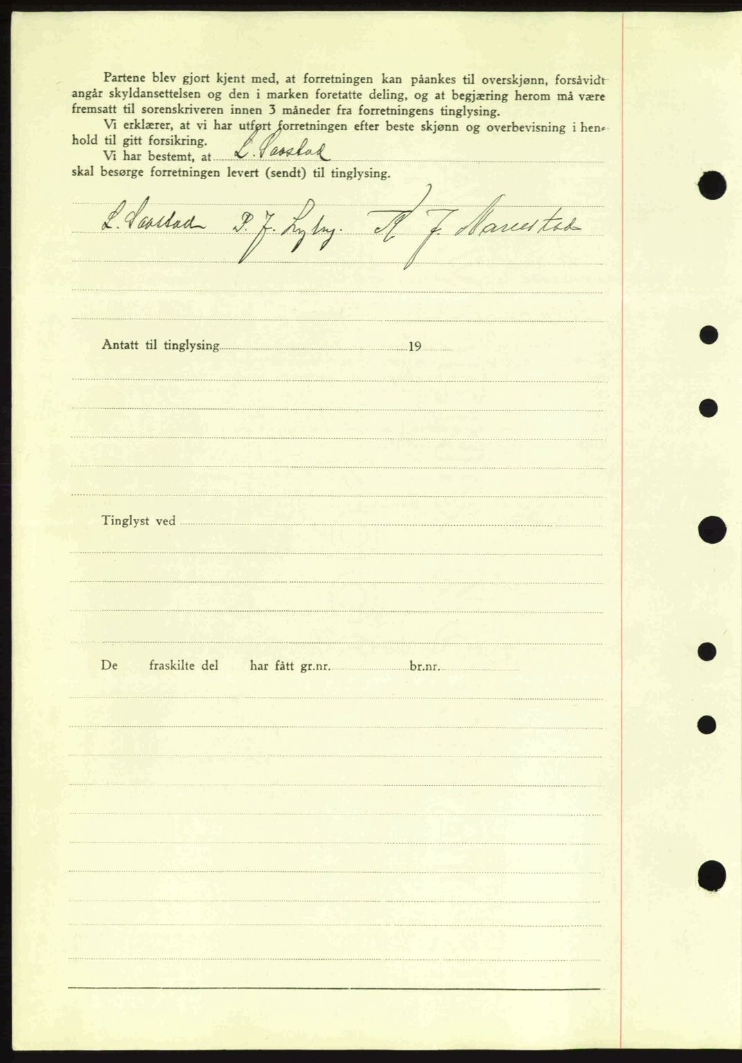 Moss sorenskriveri, SAO/A-10168: Mortgage book no. A9, 1941-1942, Diary no: : 188/1942