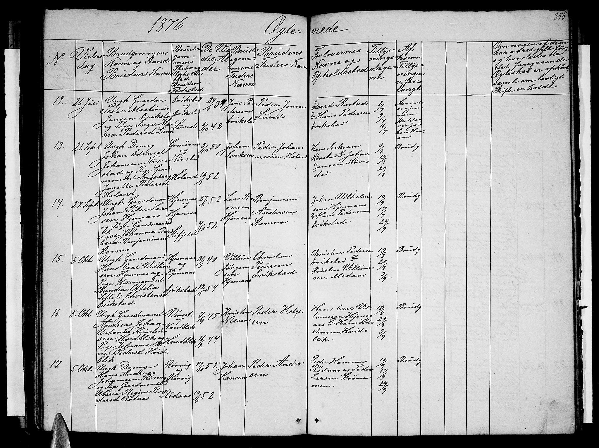 Ministerialprotokoller, klokkerbøker og fødselsregistre - Nordland, AV/SAT-A-1459/852/L0753: Parish register (copy) no. 852C04, 1856-1877, p. 355