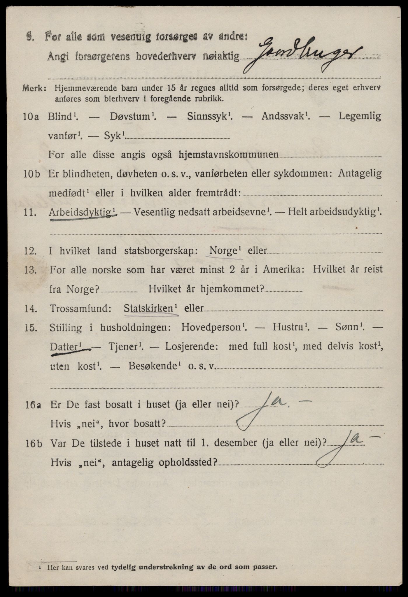 SAST, 1920 census for Rennesøy, 1920, p. 1027