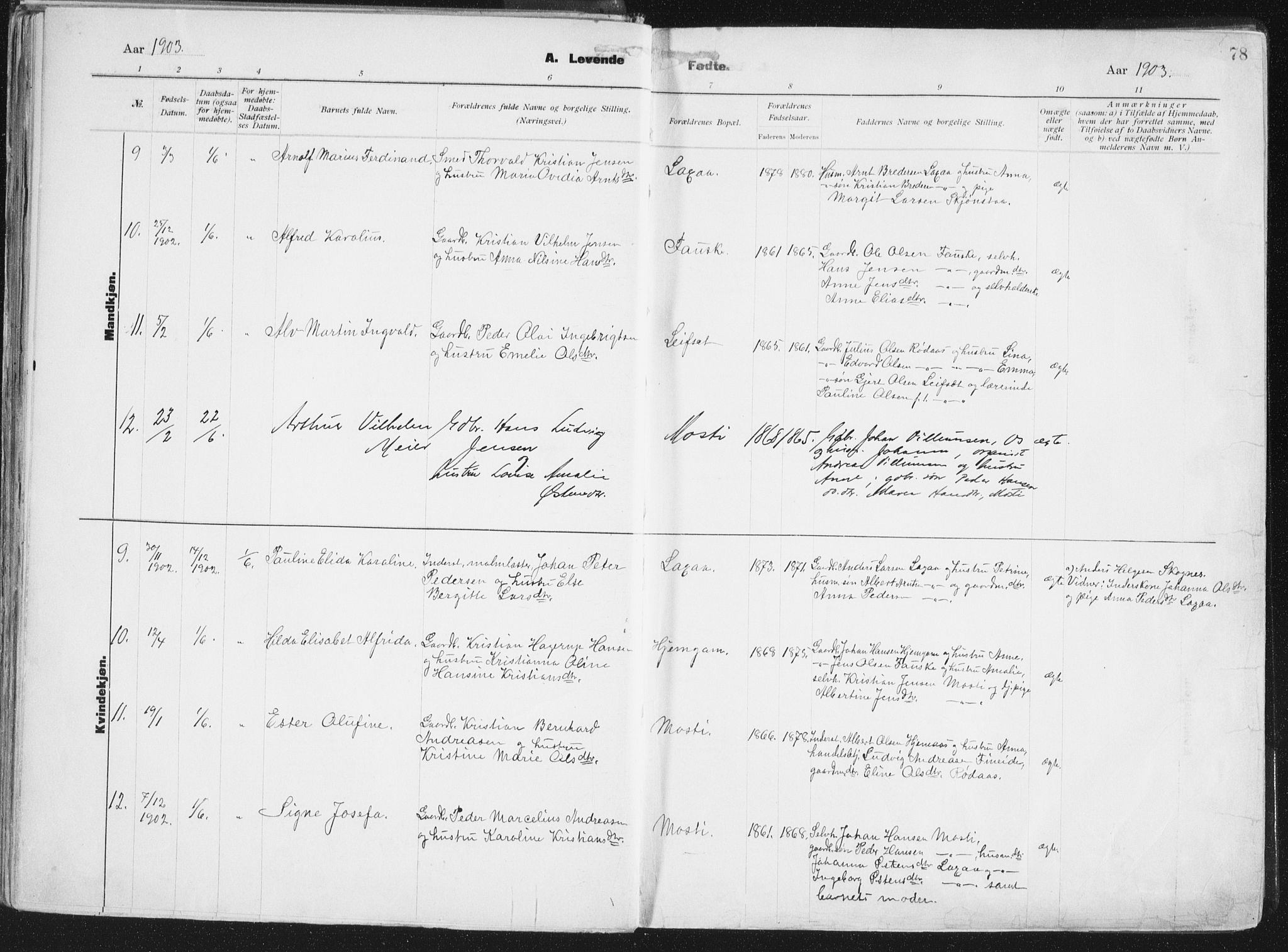 Ministerialprotokoller, klokkerbøker og fødselsregistre - Nordland, AV/SAT-A-1459/849/L0696: Parish register (official) no. 849A08, 1898-1910, p. 78