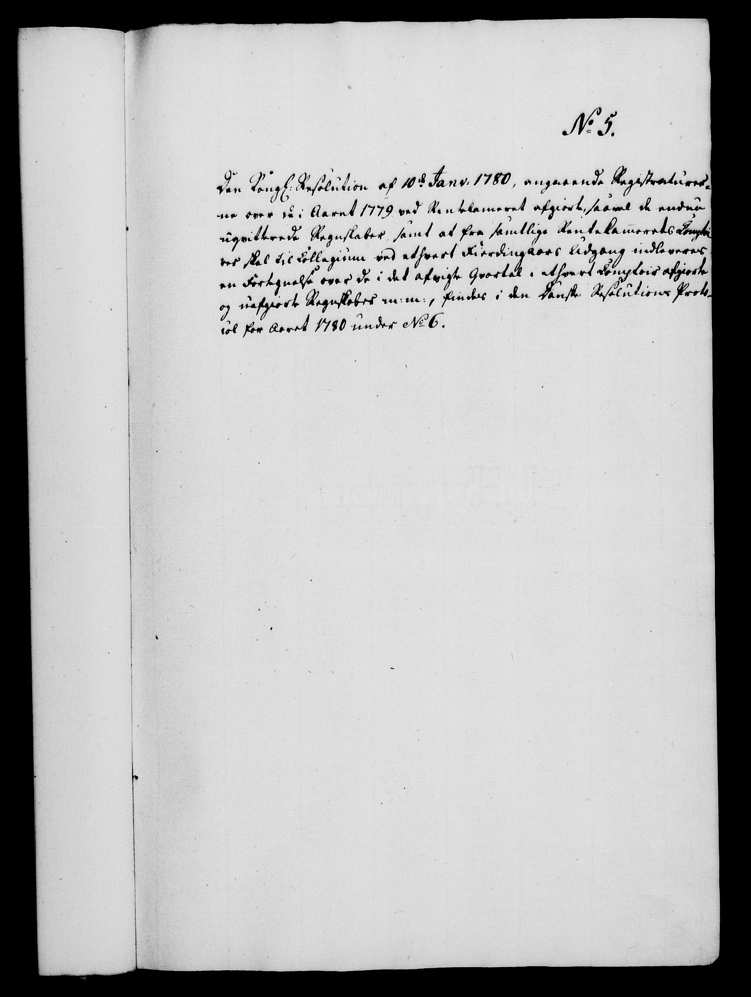 Rentekammeret, Kammerkanselliet, RA/EA-3111/G/Gf/Gfa/L0062: Norsk relasjons- og resolusjonsprotokoll (merket RK 52.62), 1780, p. 55