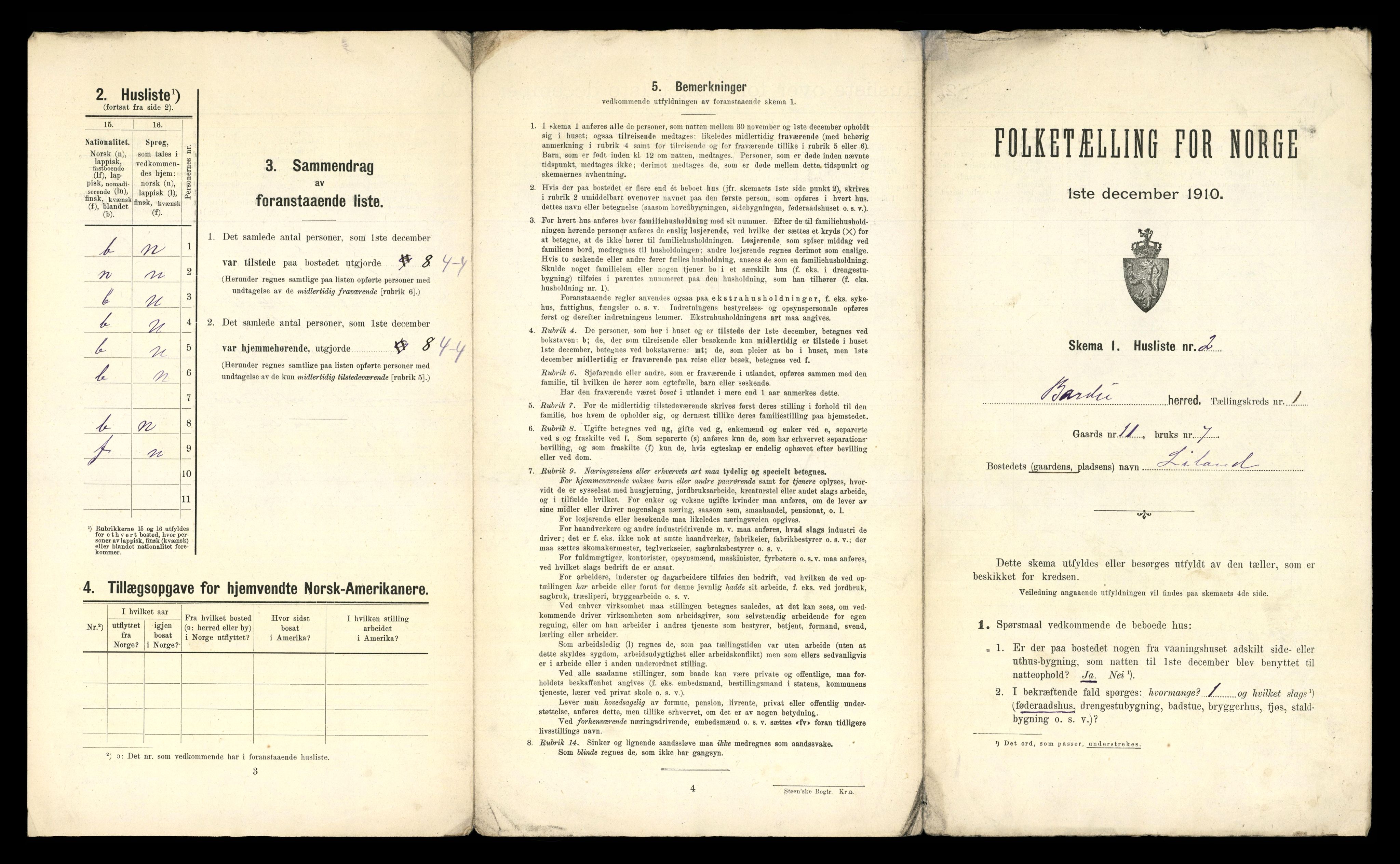 RA, 1910 census for Bardu, 1910, p. 38