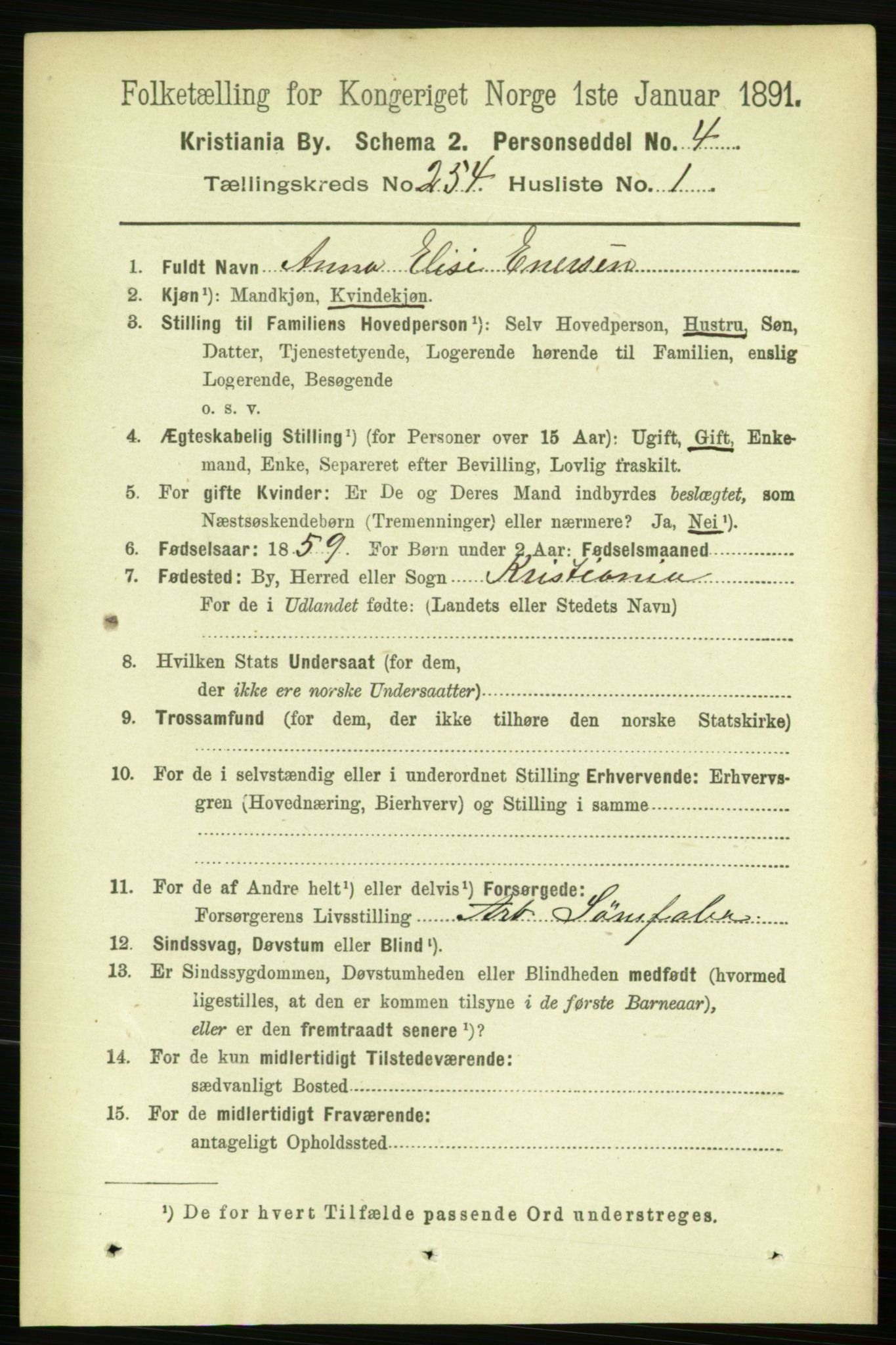 RA, 1891 census for 0301 Kristiania, 1891, p. 154512