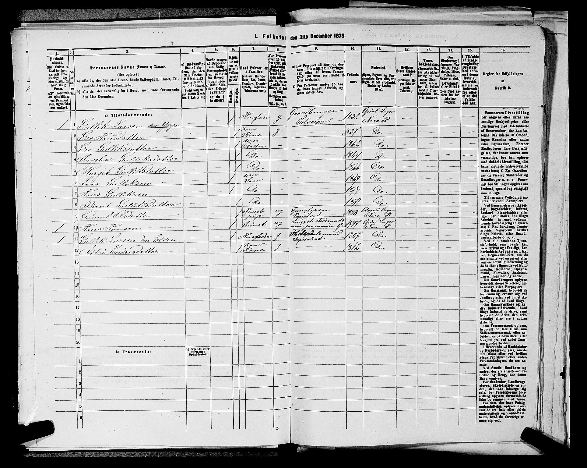 SAKO, 1875 census for 0633P Nore, 1875, p. 317
