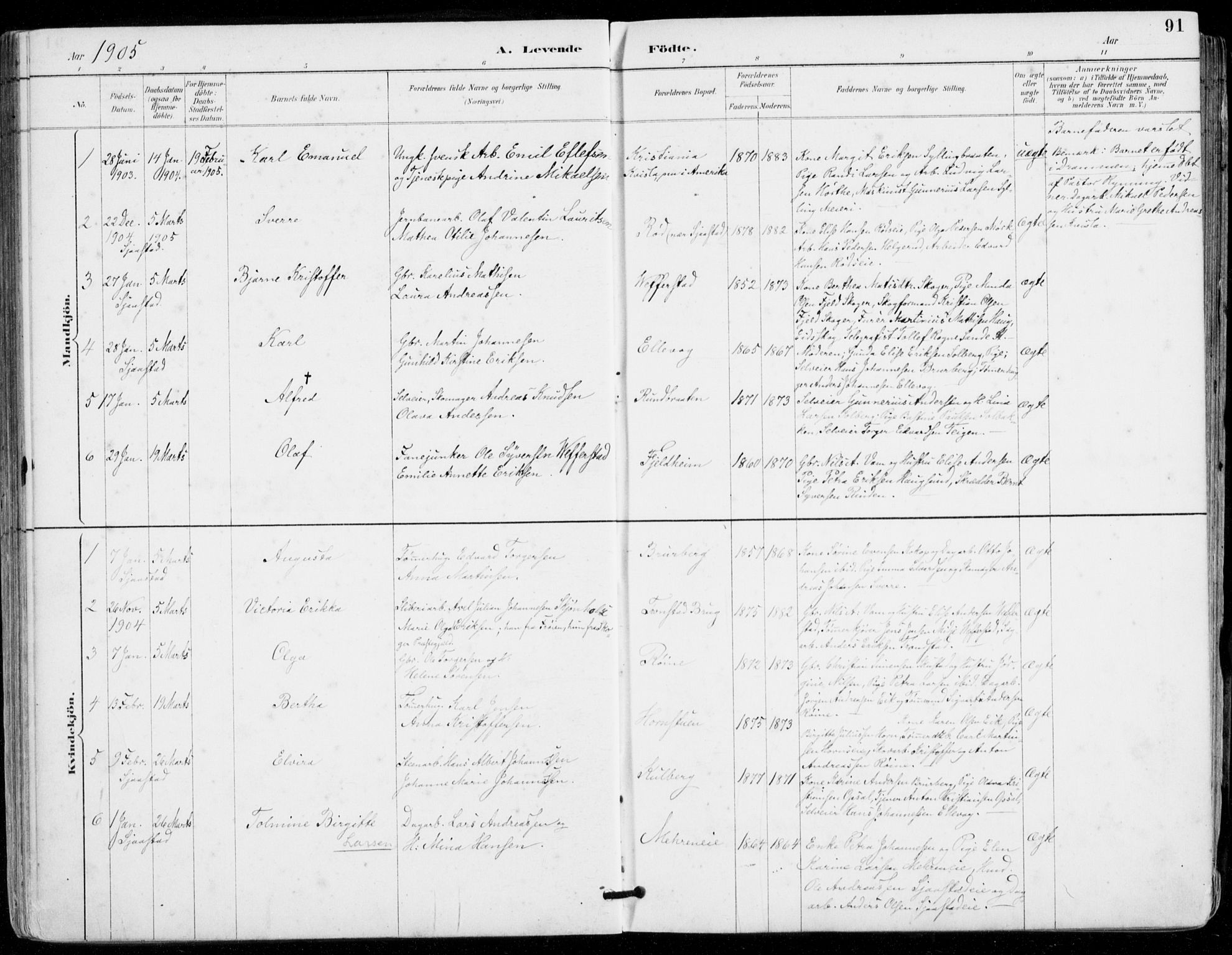 Sylling kirkebøker, AV/SAKO-A-247/F/Fa/L0001: Parish register (official) no. 1, 1883-1910, p. 91