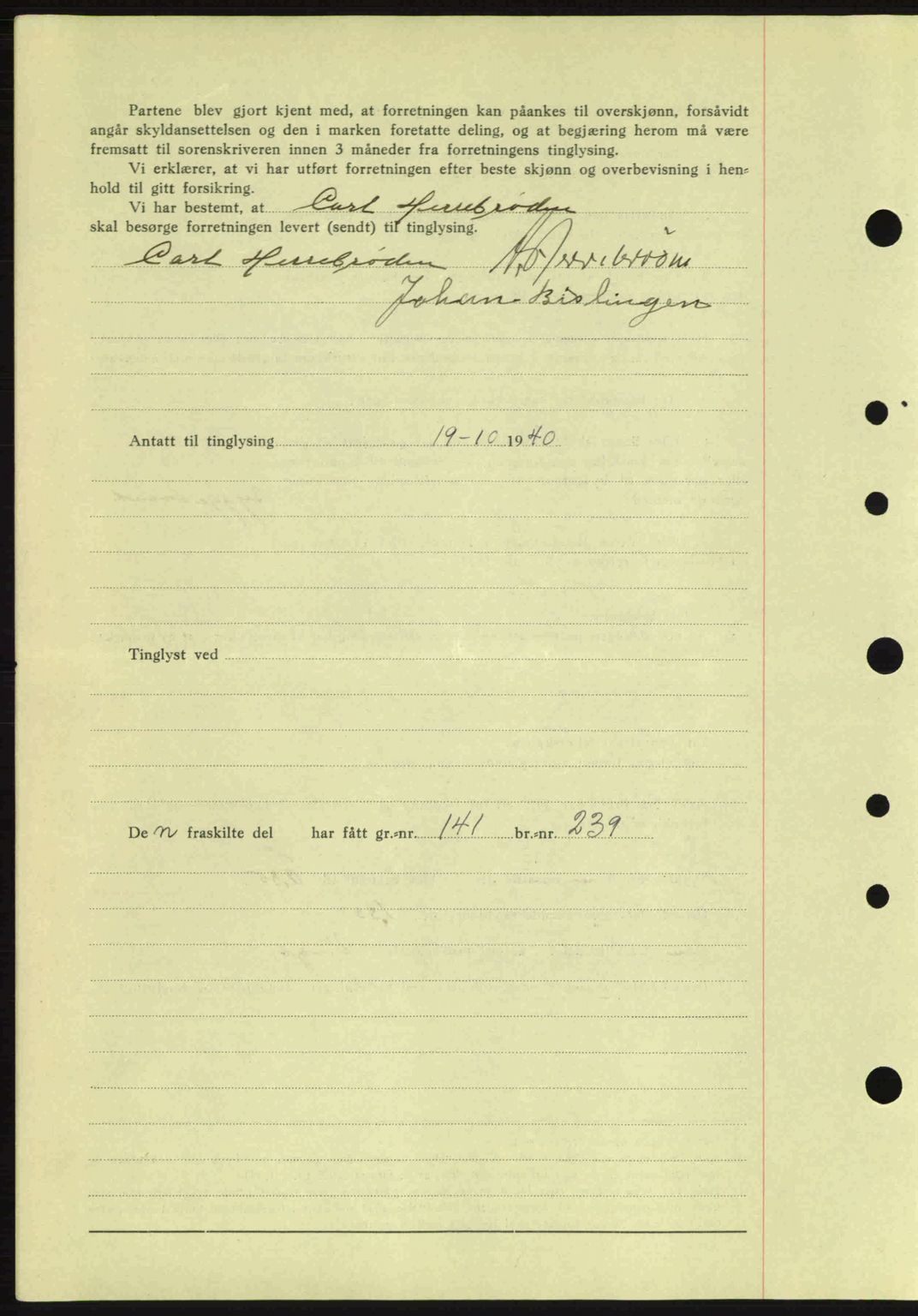 Idd og Marker sorenskriveri, AV/SAO-A-10283/G/Gb/Gbb/L0004: Mortgage book no. A4, 1940-1941, Diary no: : 936/1940