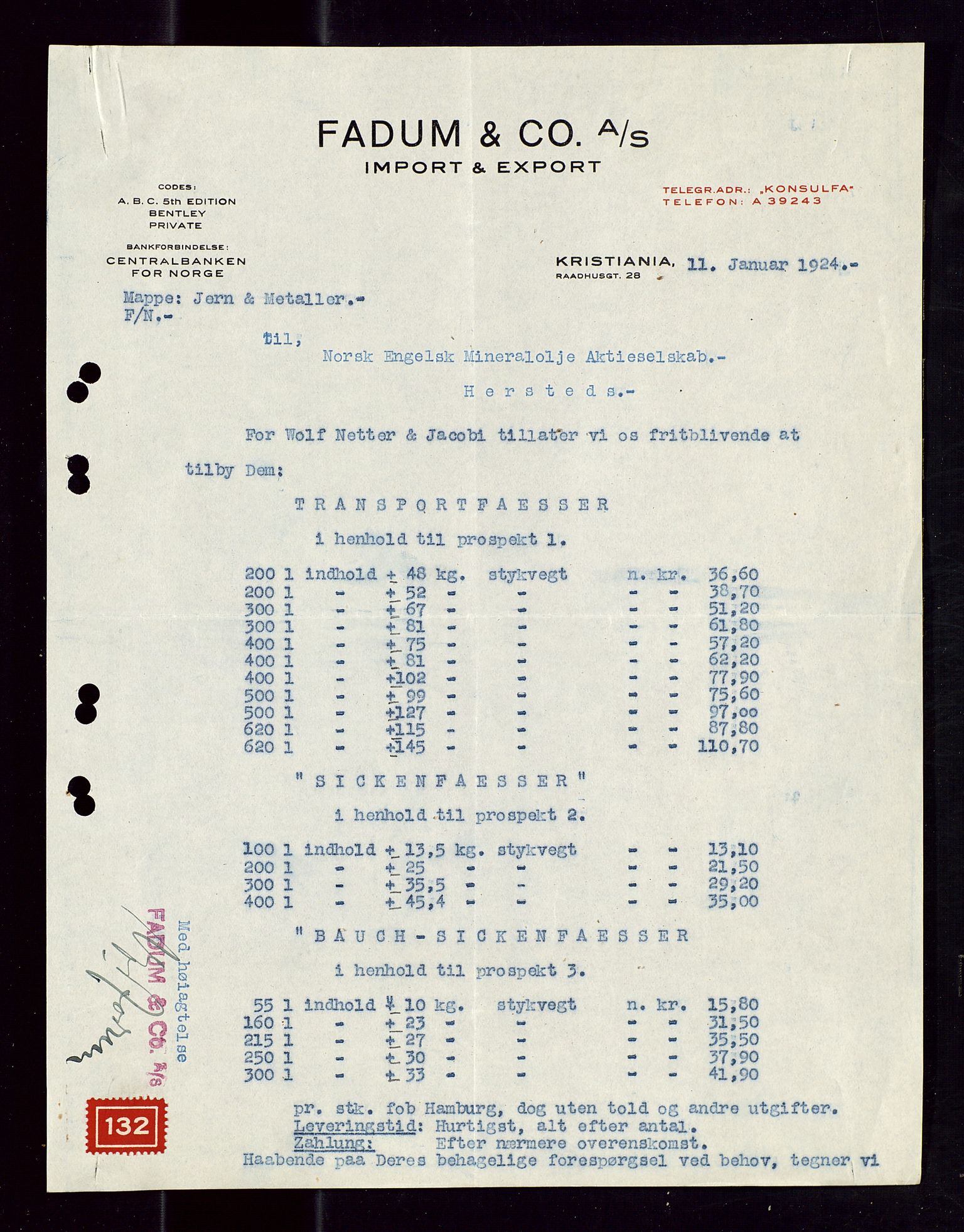 Pa 1521 - A/S Norske Shell, AV/SAST-A-101915/E/Ea/Eaa/L0013: Sjefskorrespondanse, 1924, p. 225