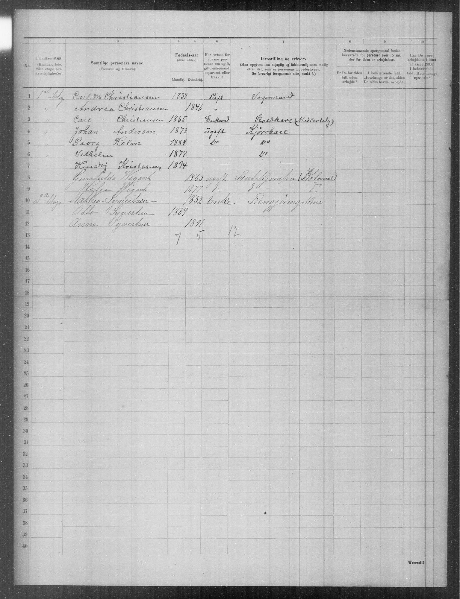 OBA, Municipal Census 1903 for Kristiania, 1903, p. 6940