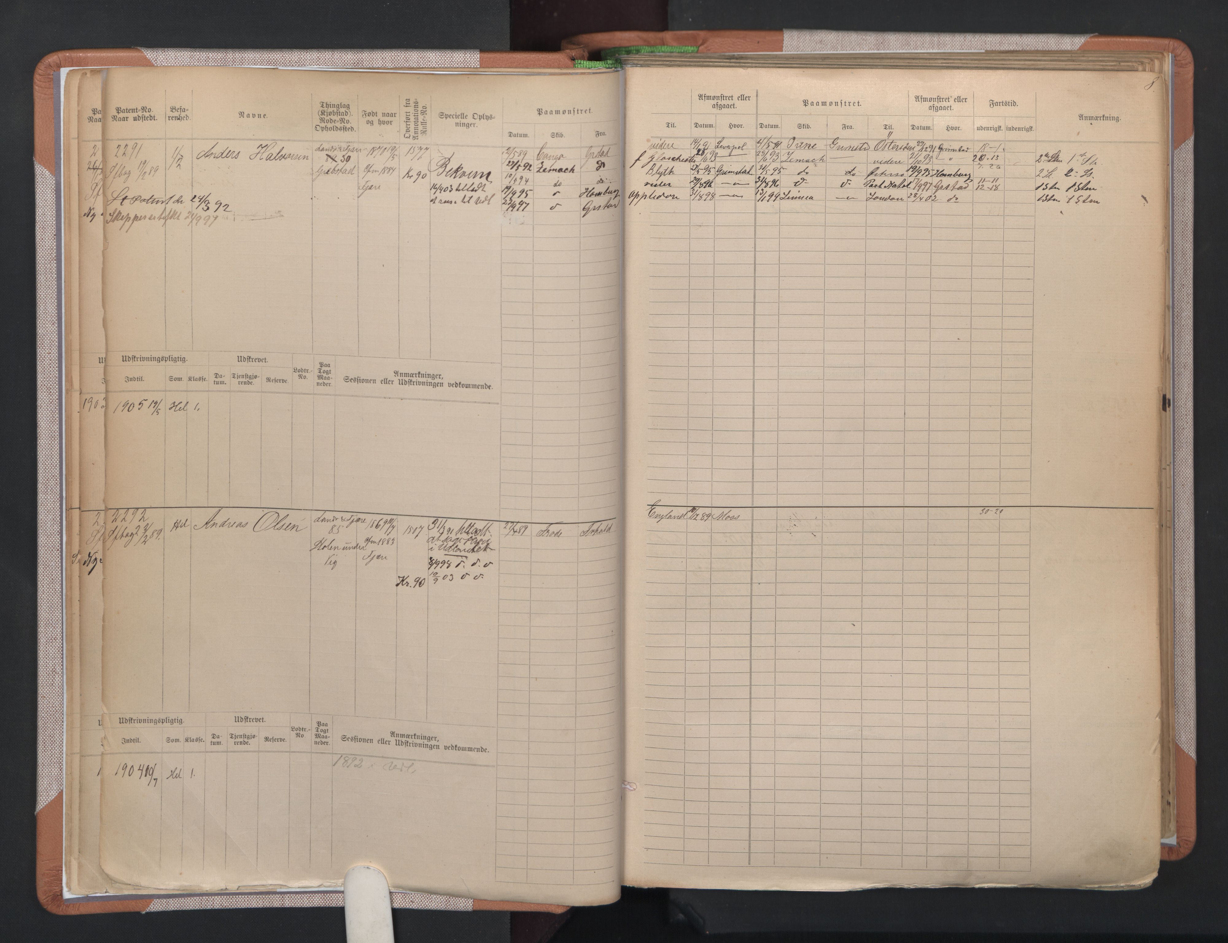 Grimstad mønstringskrets, AV/SAK-2031-0013/F/Fb/L0004: Hovedrulle A nr 2277-3042, F-7, 1889-1940, p. 13