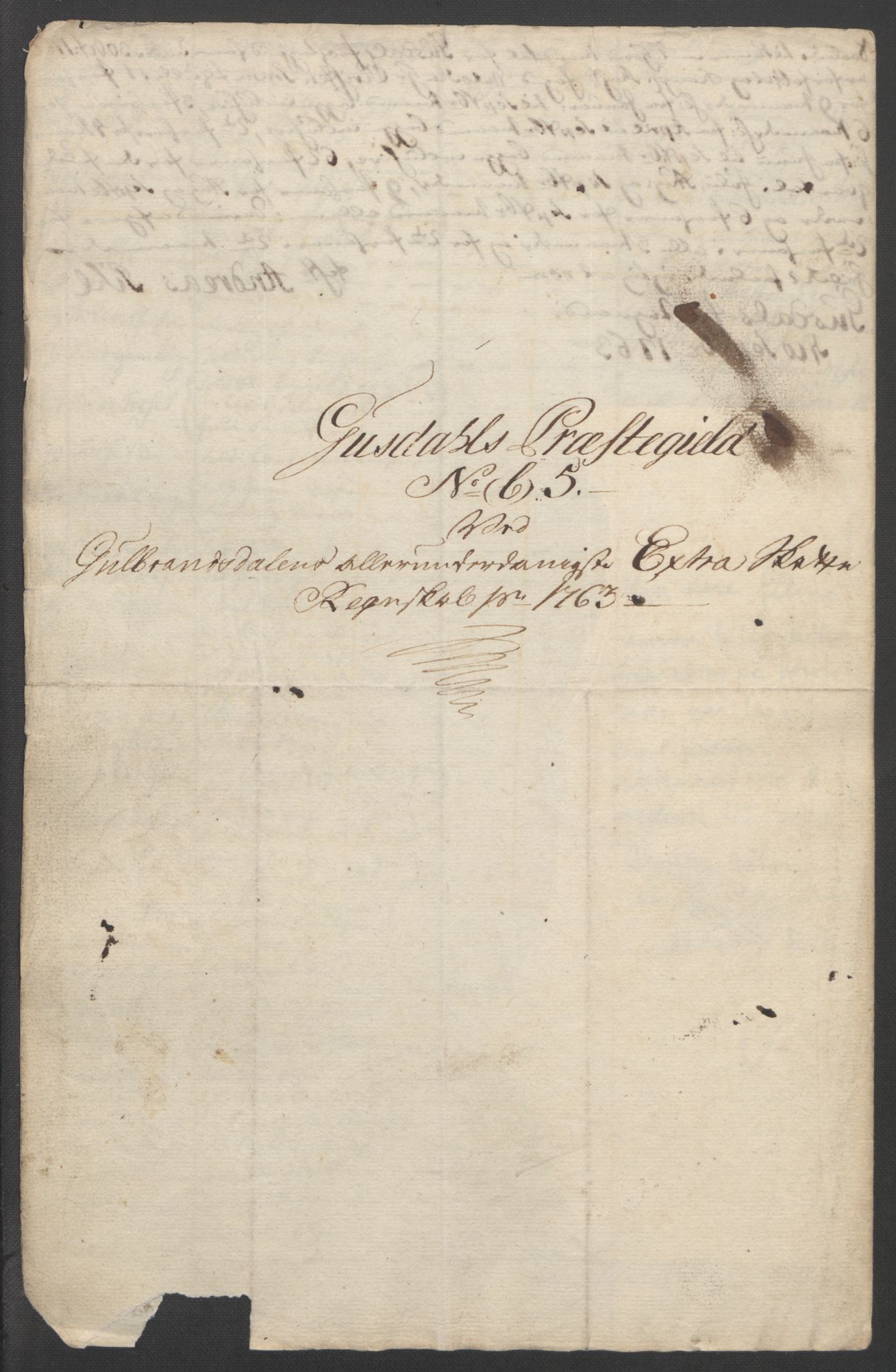 Rentekammeret inntil 1814, Reviderte regnskaper, Fogderegnskap, AV/RA-EA-4092/R17/L1266: Ekstraskatten Gudbrandsdal, 1762-1766, p. 141