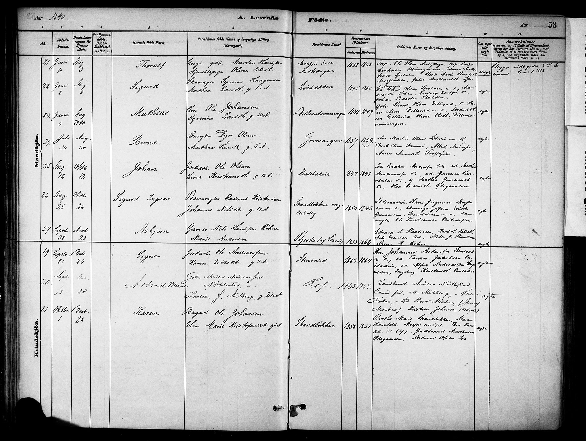 Stange prestekontor, AV/SAH-PREST-002/K/L0018: Parish register (official) no. 18, 1880-1896, p. 53