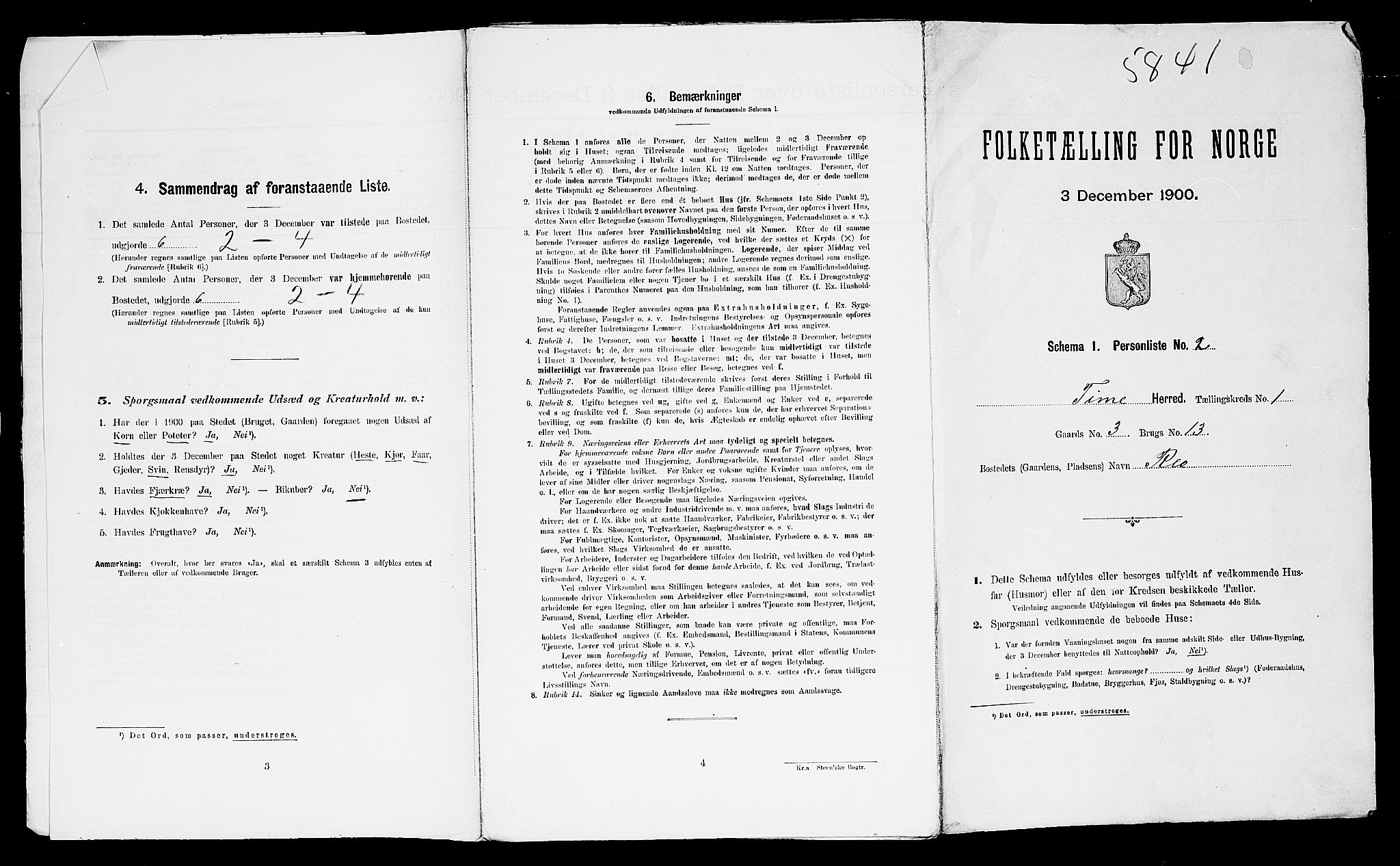 SAST, 1900 census for Time, 1900, p. 39