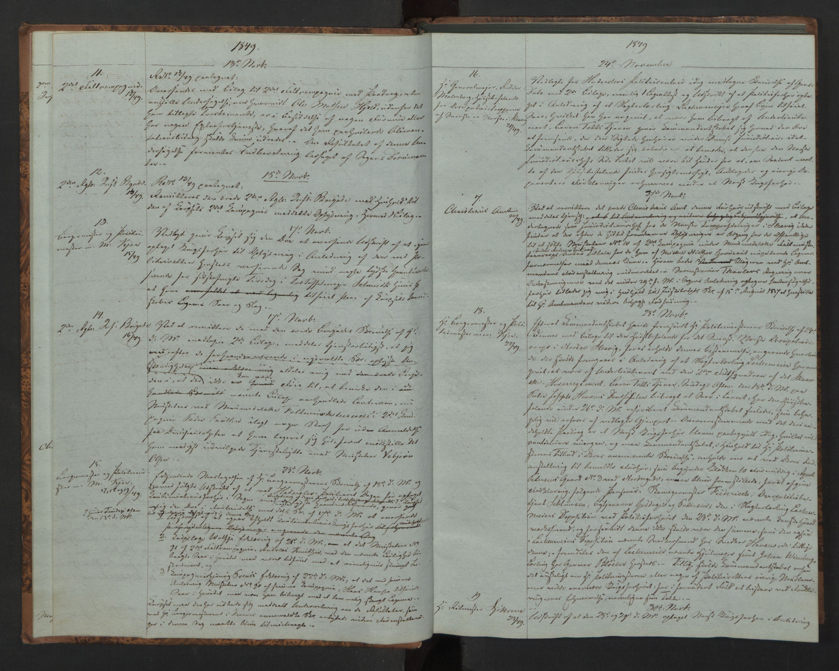 Forsvaret, Generalauditøren, AV/RA-RAFA-1772/F/Fg/Fgc/L0017: Copibog for no. 15, 1848-1850