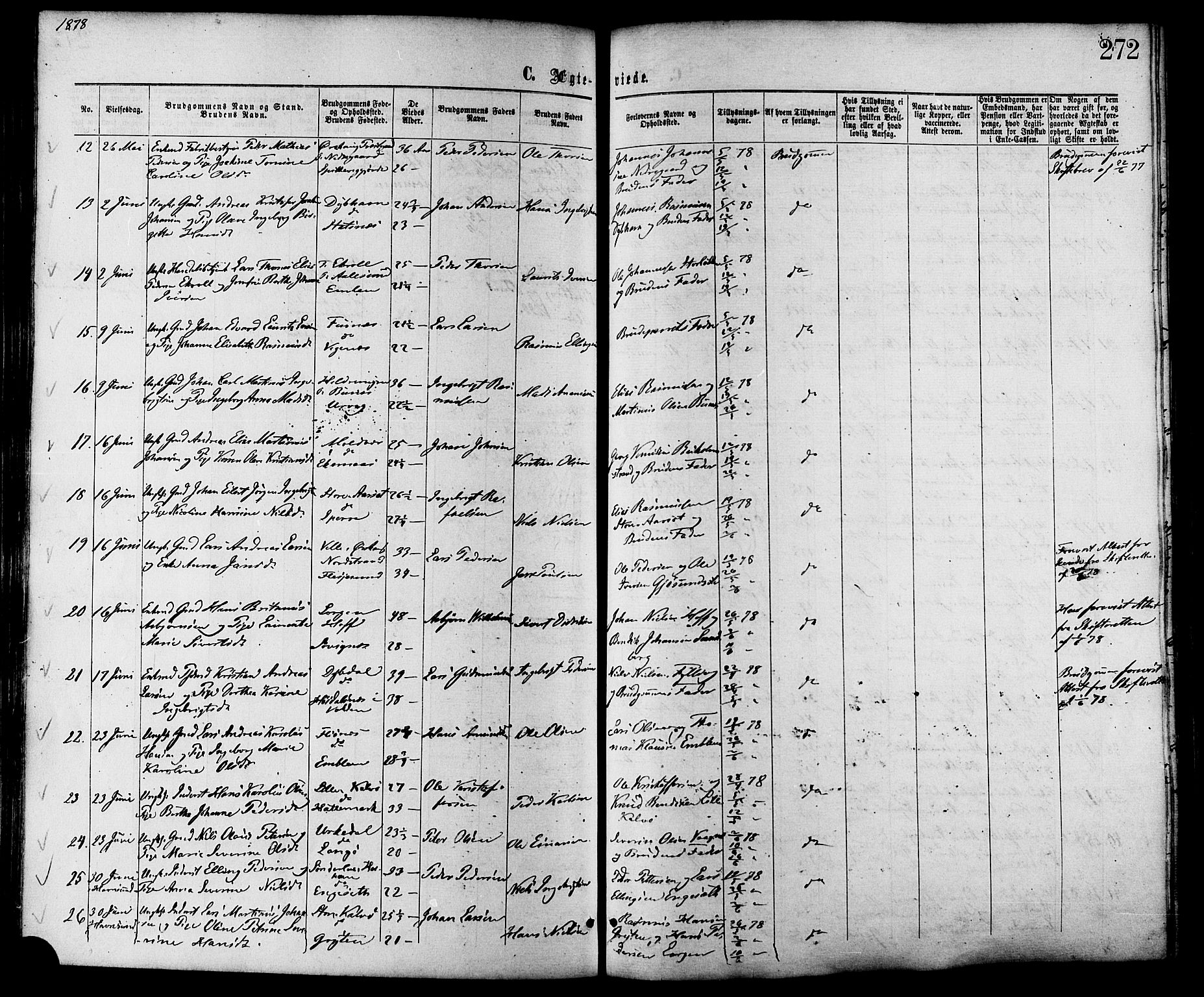 Ministerialprotokoller, klokkerbøker og fødselsregistre - Møre og Romsdal, AV/SAT-A-1454/528/L0399: Parish register (official) no. 528A10, 1864-1879, p. 272