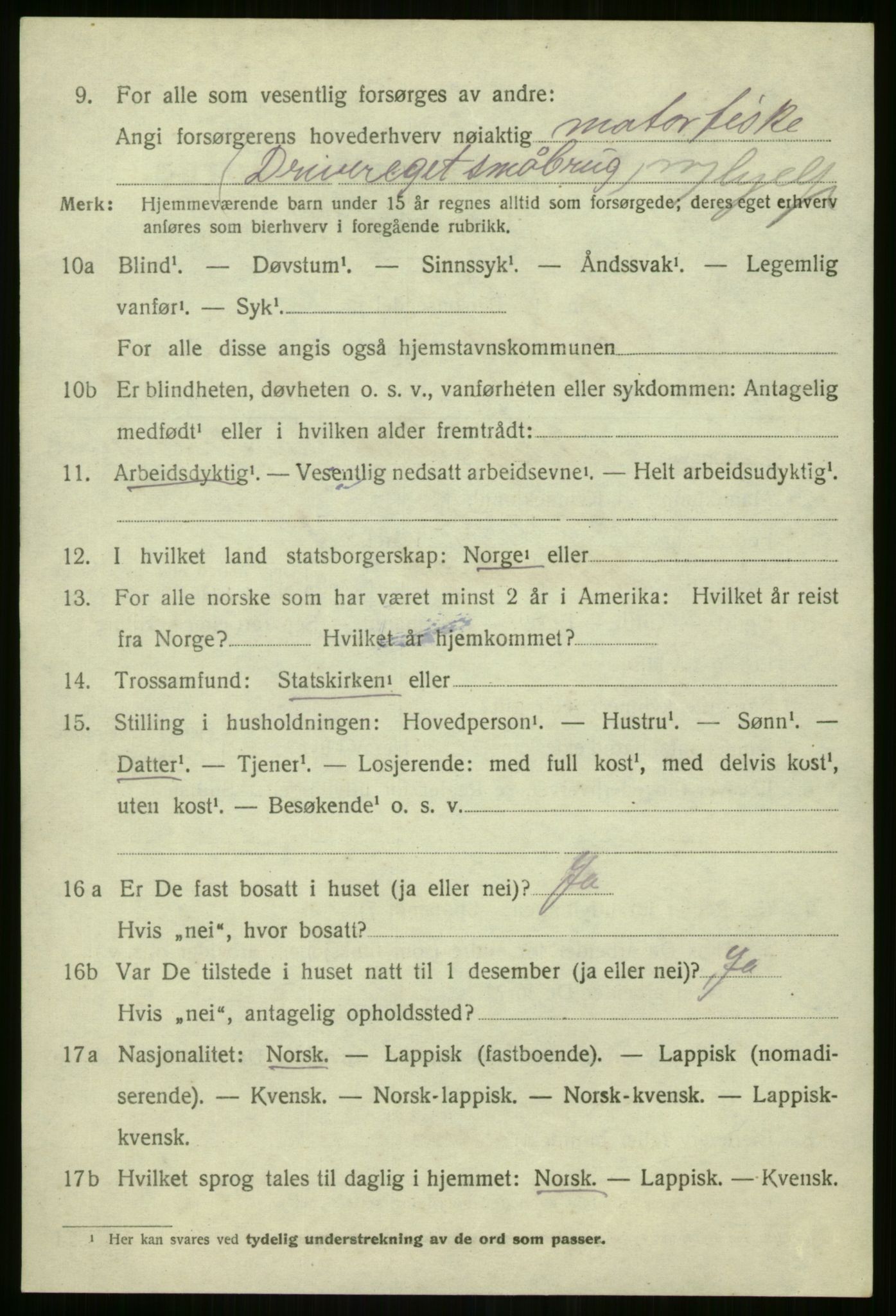 SATØ, 1920 census for Sørfjord, 1920, p. 1365