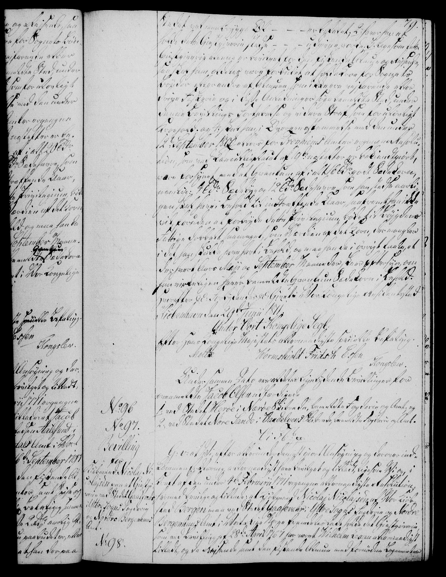 Rentekammeret, Kammerkanselliet, RA/EA-3111/G/Gg/Gga/L0020: Norsk ekspedisjonsprotokoll med register (merket RK 53.20), 1811-1814, p. 79