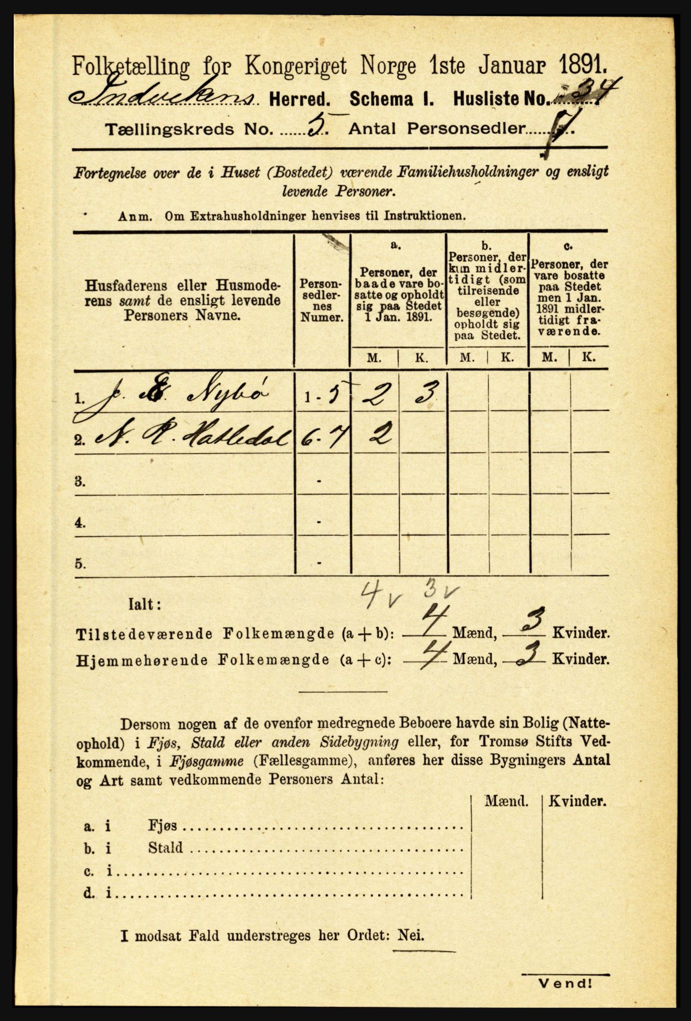 RA, 1891 census for 1447 Innvik, 1891, p. 1926