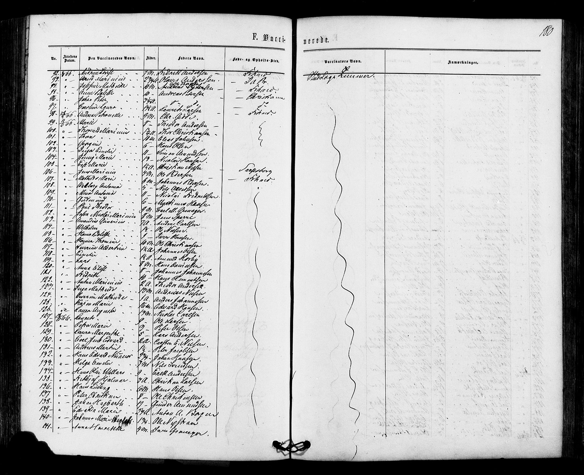 Halden prestekontor Kirkebøker, AV/SAO-A-10909/F/Fa/L0010: Parish register (official) no. I 10, 1866-1877, p. 180