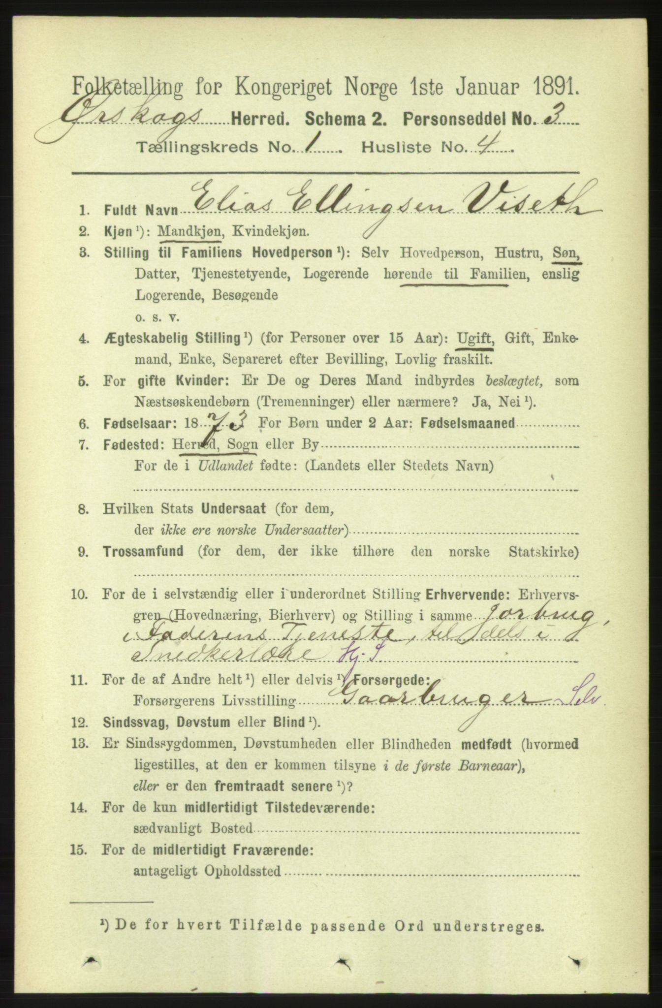 RA, 1891 census for 1527 Ørskog, 1891, p. 109