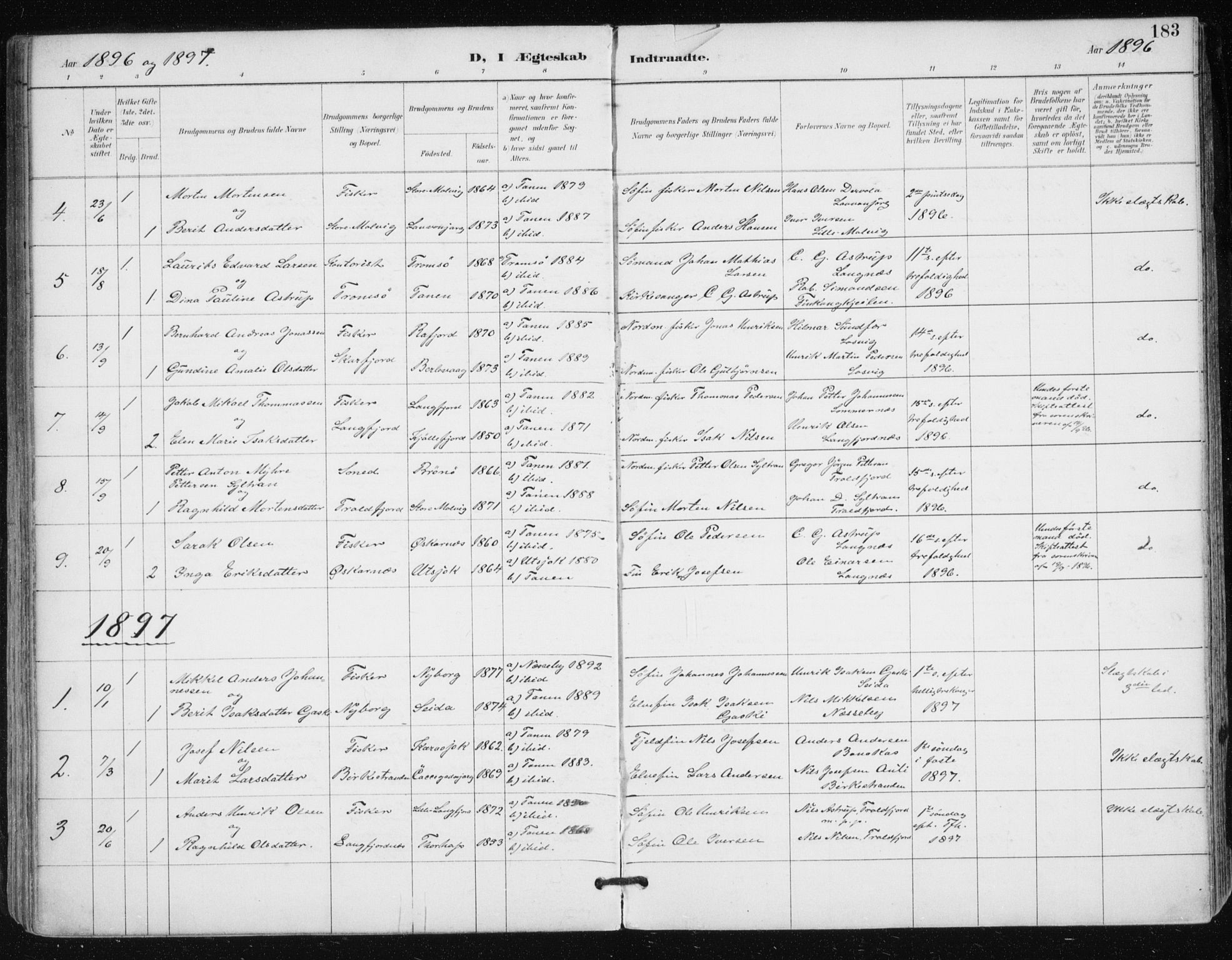 Tana sokneprestkontor, SATØ/S-1334/H/Ha/L0005kirke: Parish register (official) no. 5, 1891-1903, p. 183