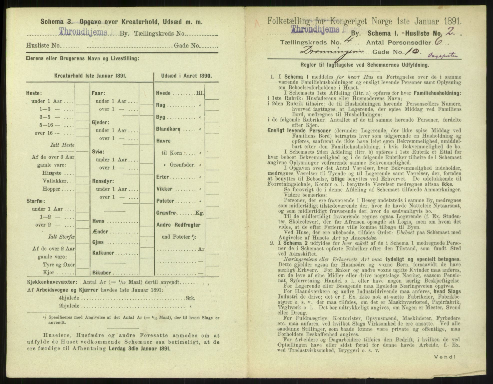 RA, 1891 census for 1601 Trondheim, 1891, p. 468