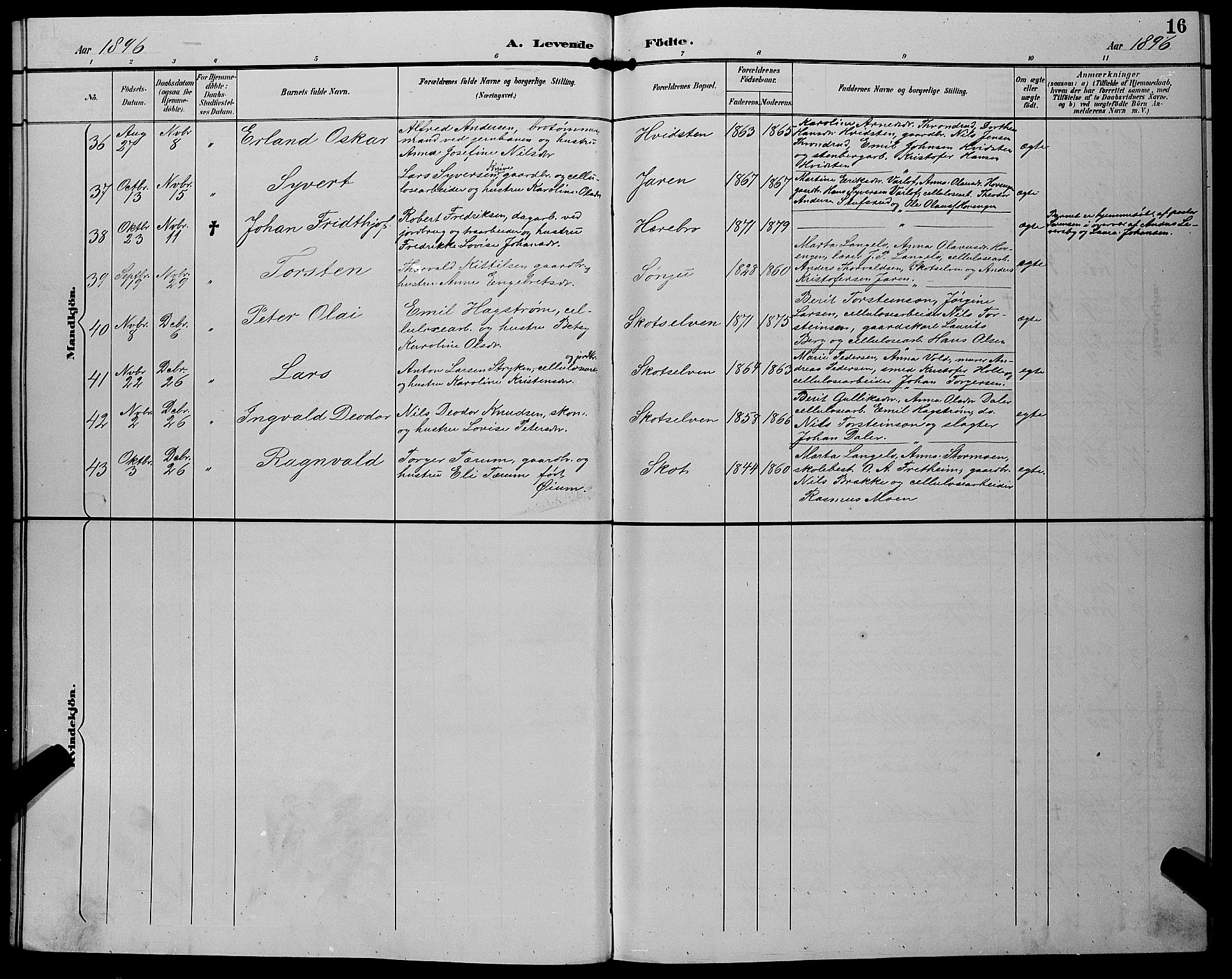 Eiker kirkebøker, AV/SAKO-A-4/G/Gb/L0004: Parish register (copy) no. II 4, 1894-1900, p. 16