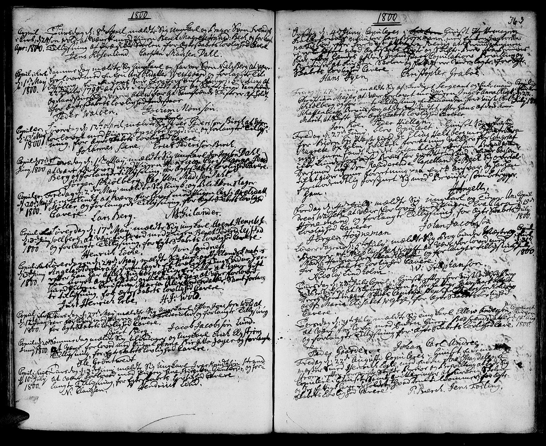 Ministerialprotokoller, klokkerbøker og fødselsregistre - Sør-Trøndelag, SAT/A-1456/601/L0038: Parish register (official) no. 601A06, 1766-1877, p. 363
