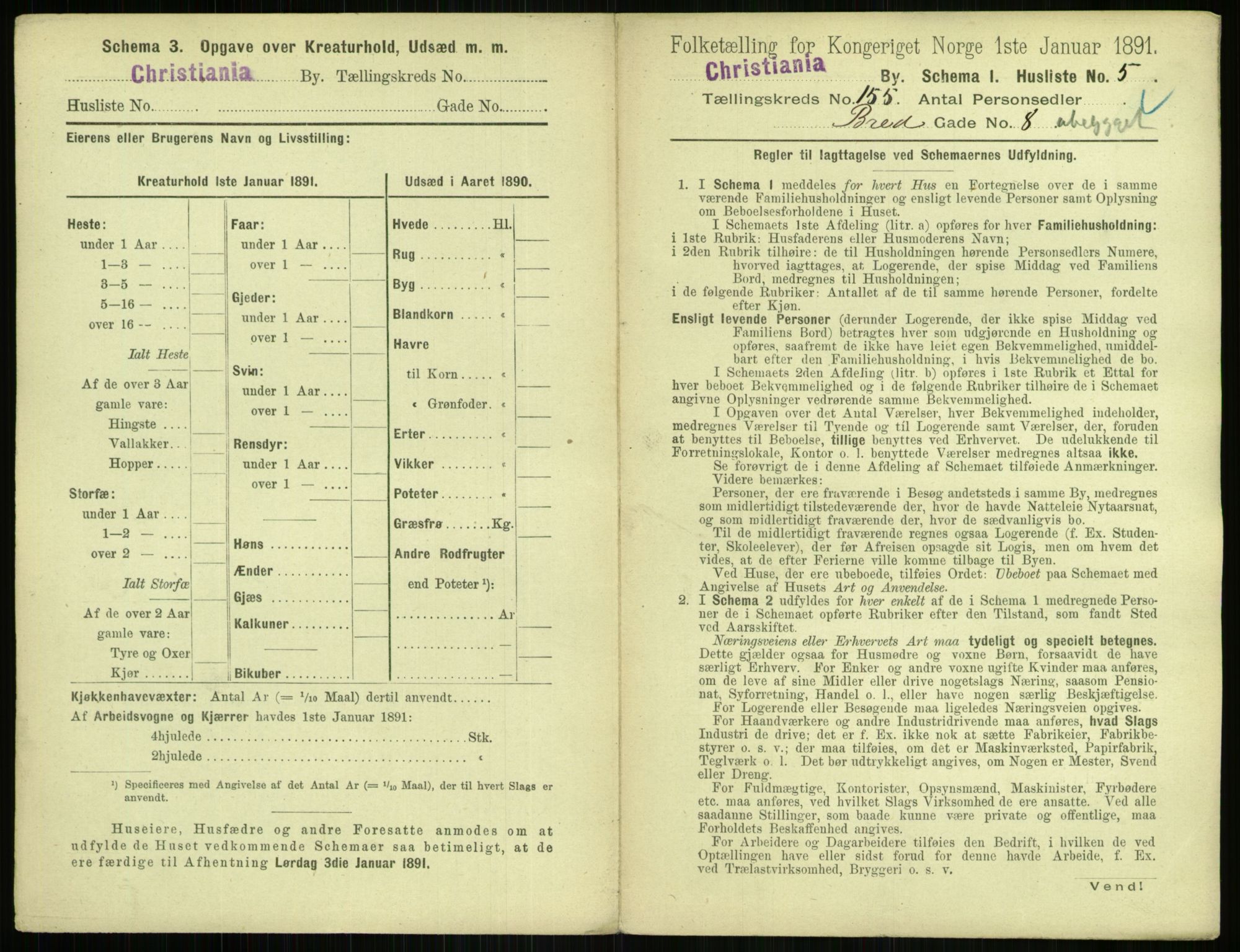 RA, 1891 census for 0301 Kristiania, 1891, p. 88168