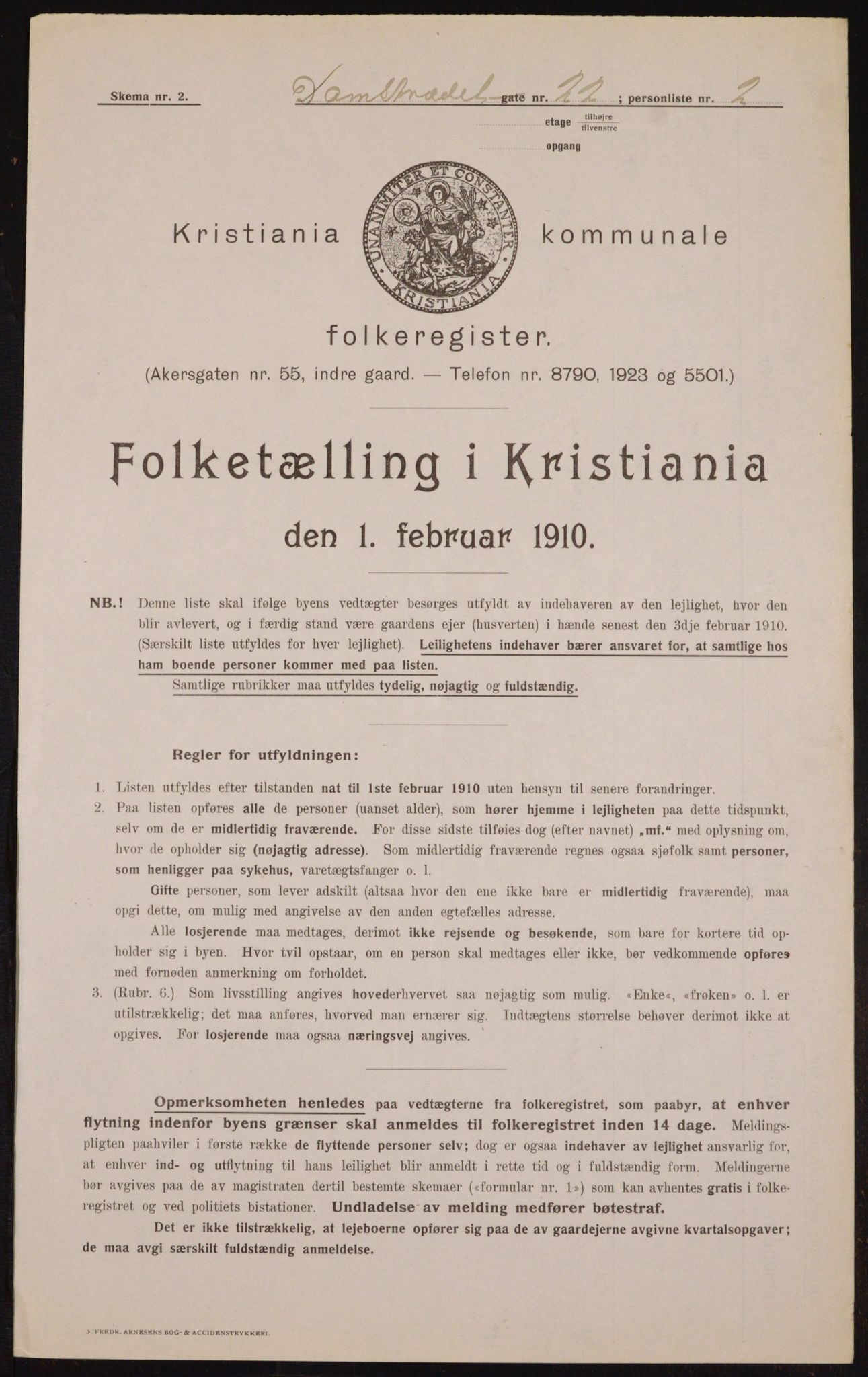 OBA, Municipal Census 1910 for Kristiania, 1910, p. 13955