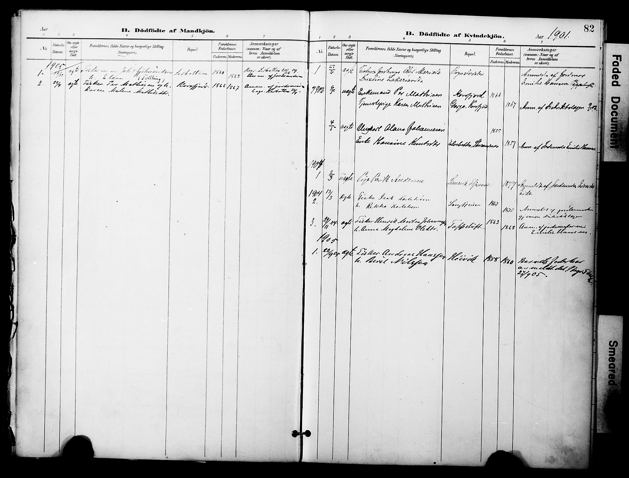 Talvik sokneprestkontor, SATØ/S-1337/H/Ha/L0014kirke: Parish register (official) no. 14, 1897-1905, p. 82