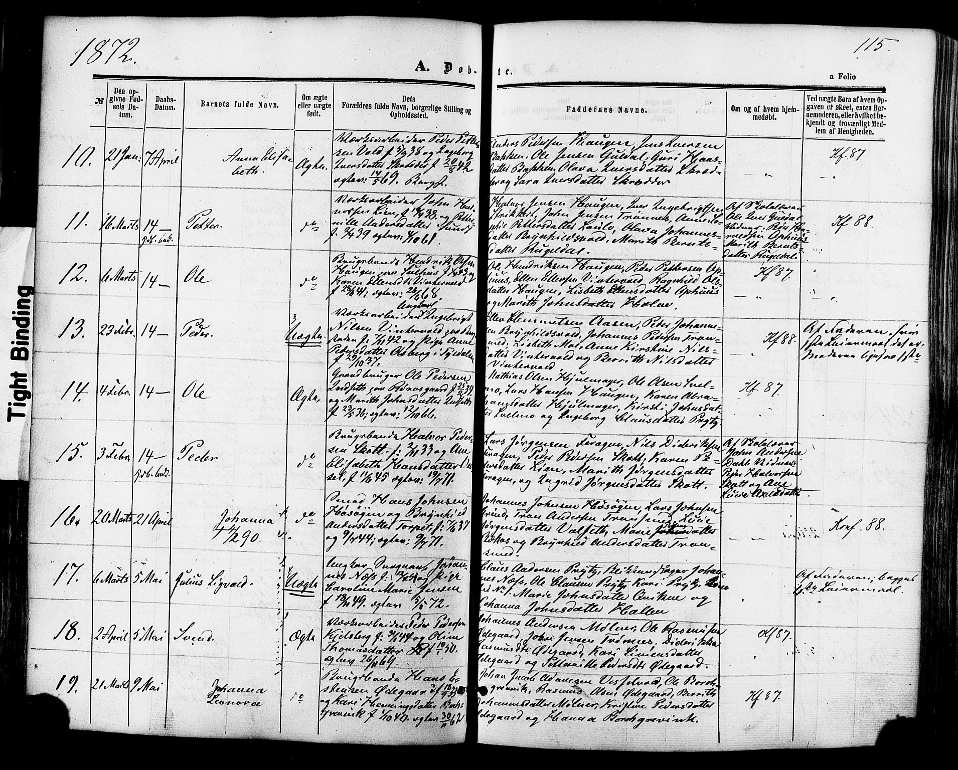 Ministerialprotokoller, klokkerbøker og fødselsregistre - Sør-Trøndelag, SAT/A-1456/681/L0932: Parish register (official) no. 681A10, 1860-1878, p. 115