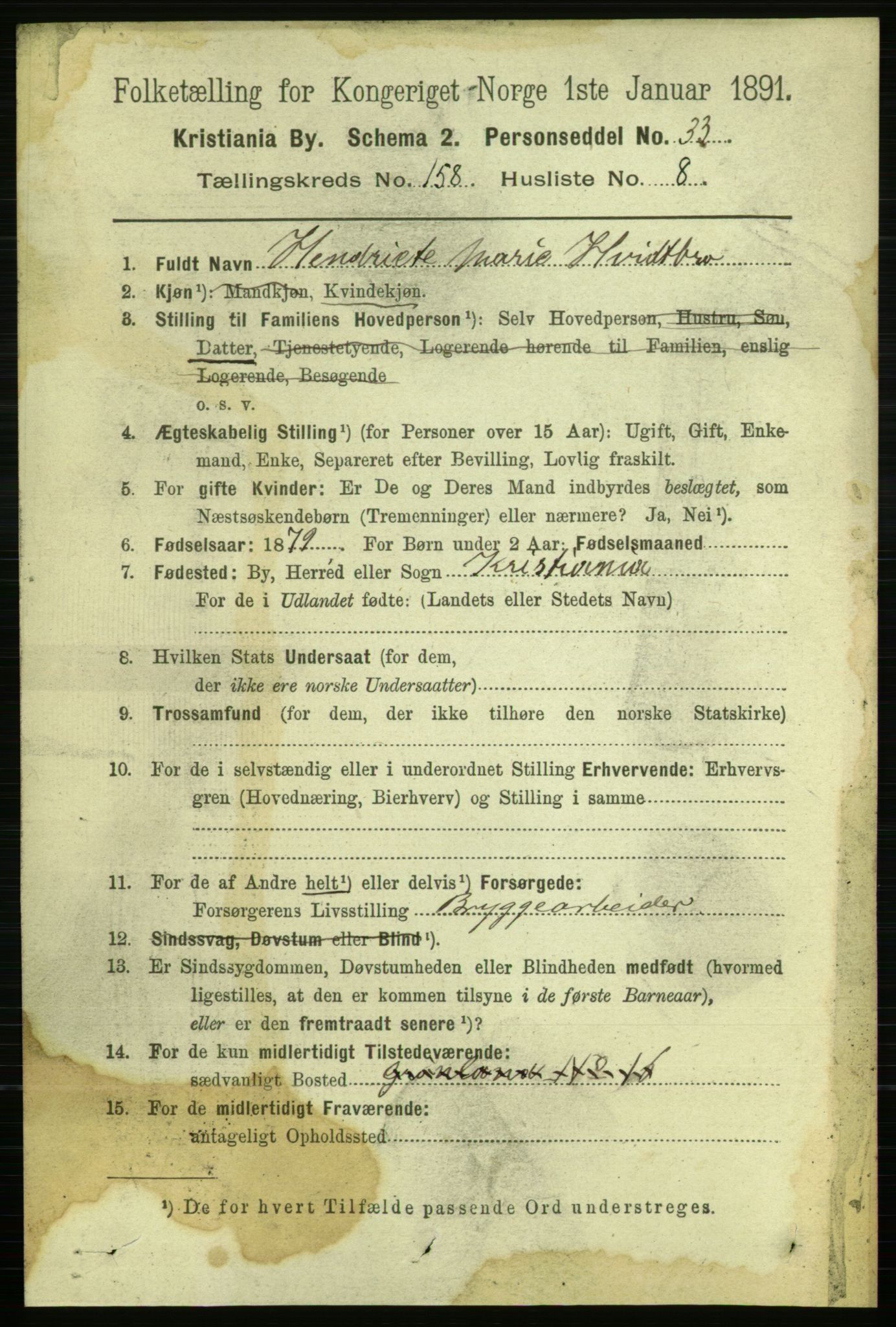 RA, 1891 census for 0301 Kristiania, 1891, p. 89946