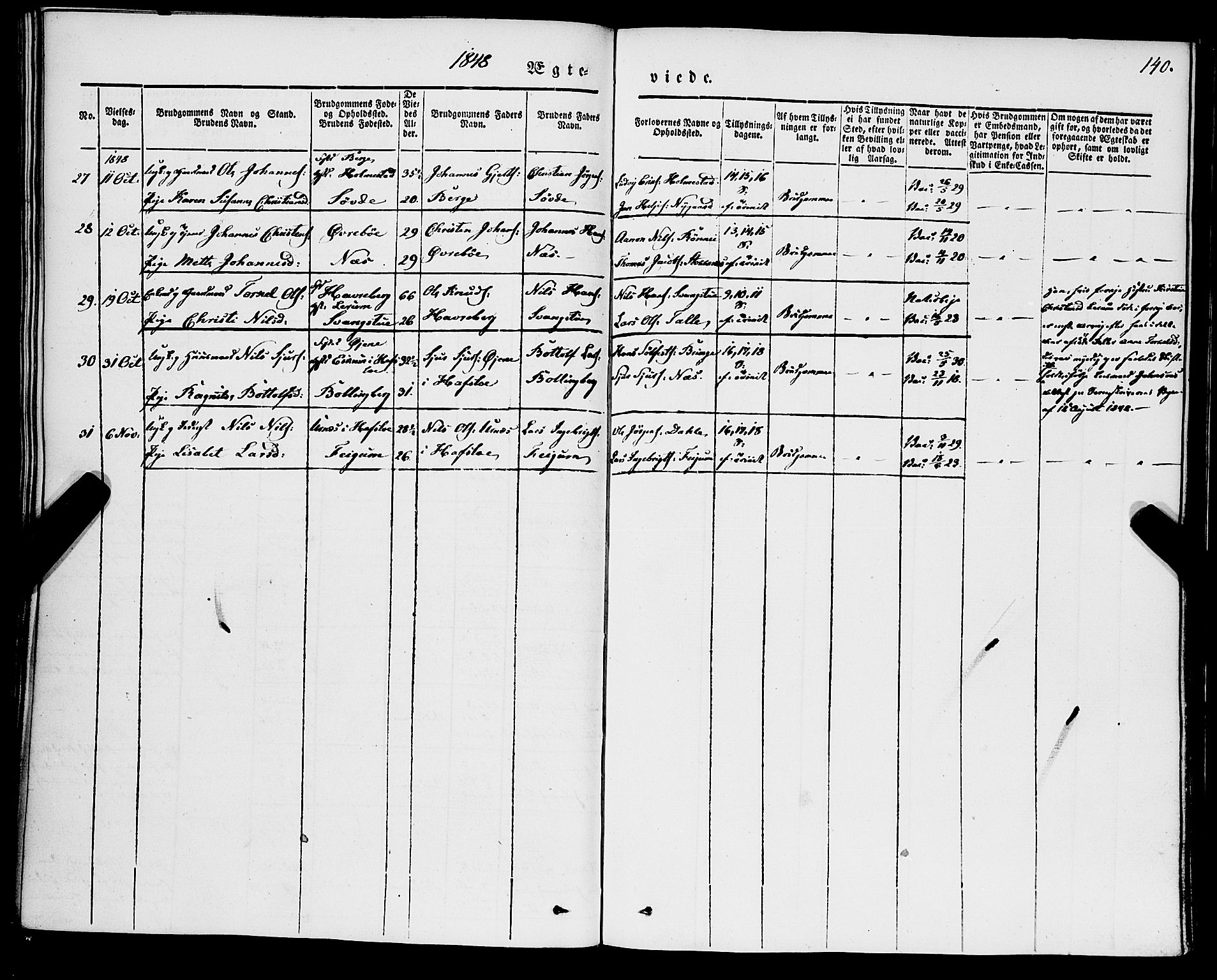 Luster sokneprestembete, AV/SAB-A-81101/H/Haa/Haaa/L0006: Parish register (official) no. A 6, 1840-1848, p. 140