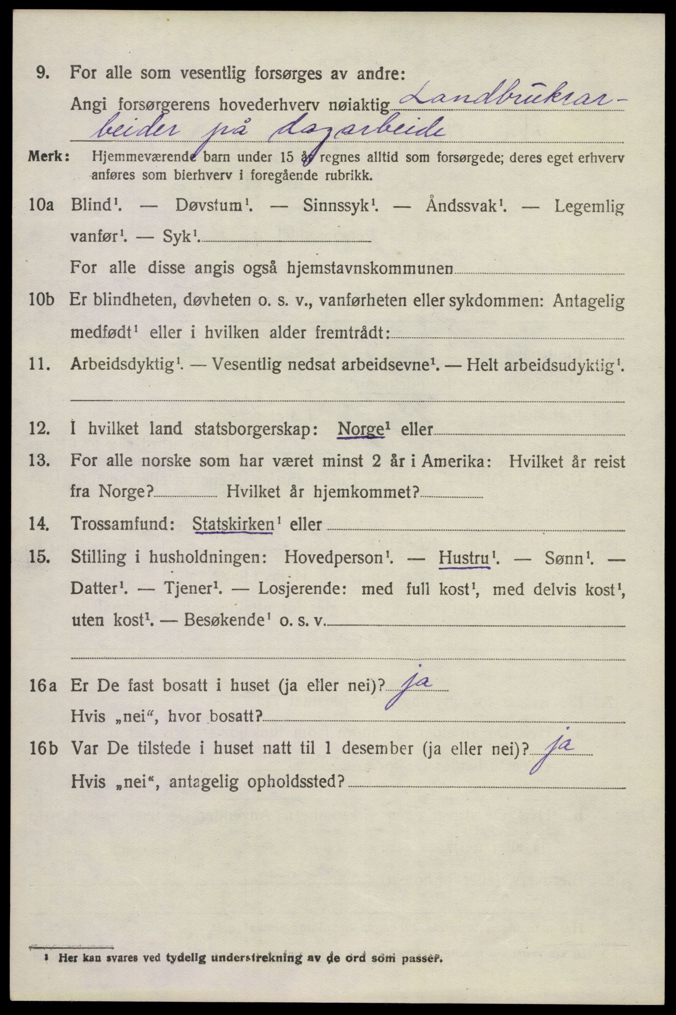 SAKO, 1920 census for Lardal, 1920, p. 2158