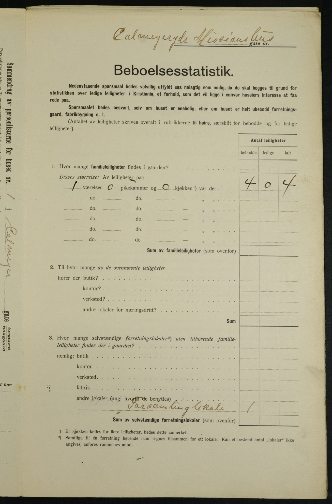 OBA, Municipal Census 1913 for Kristiania, 1913, p. 11392